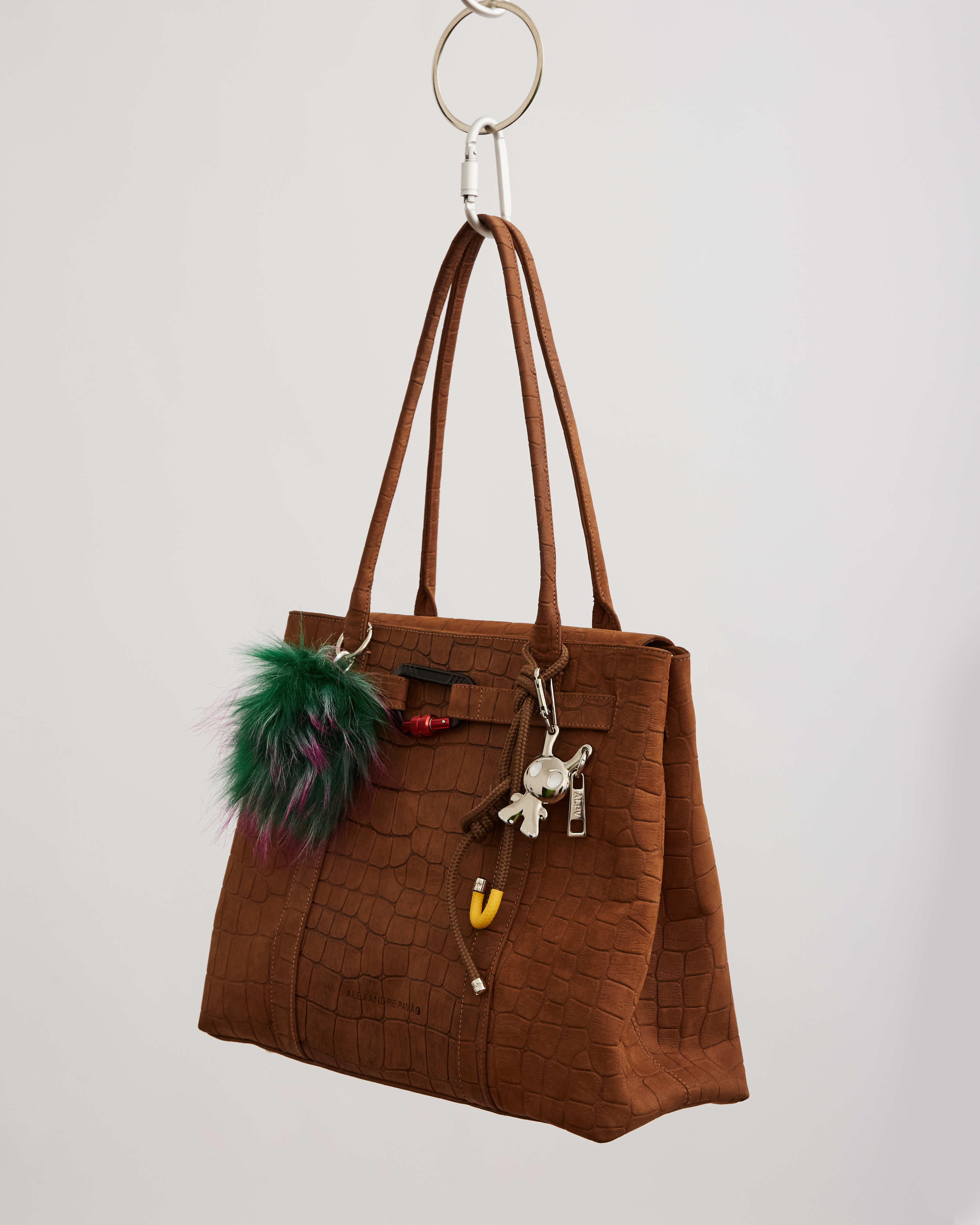 KELLYANE TOTE BAG - MARROM CROCO