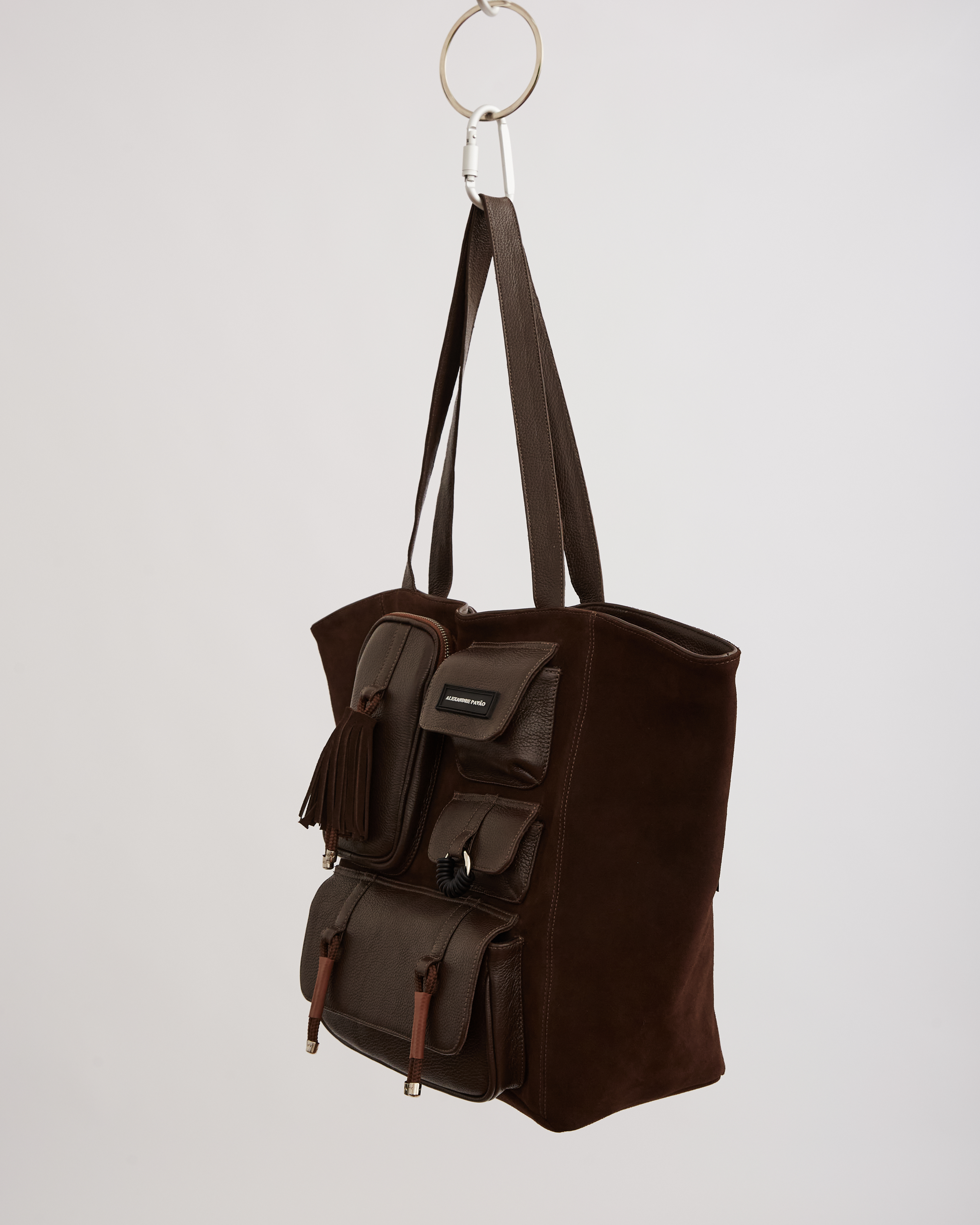 SHIRLEY POCKETS TOTE BAG - MARROM