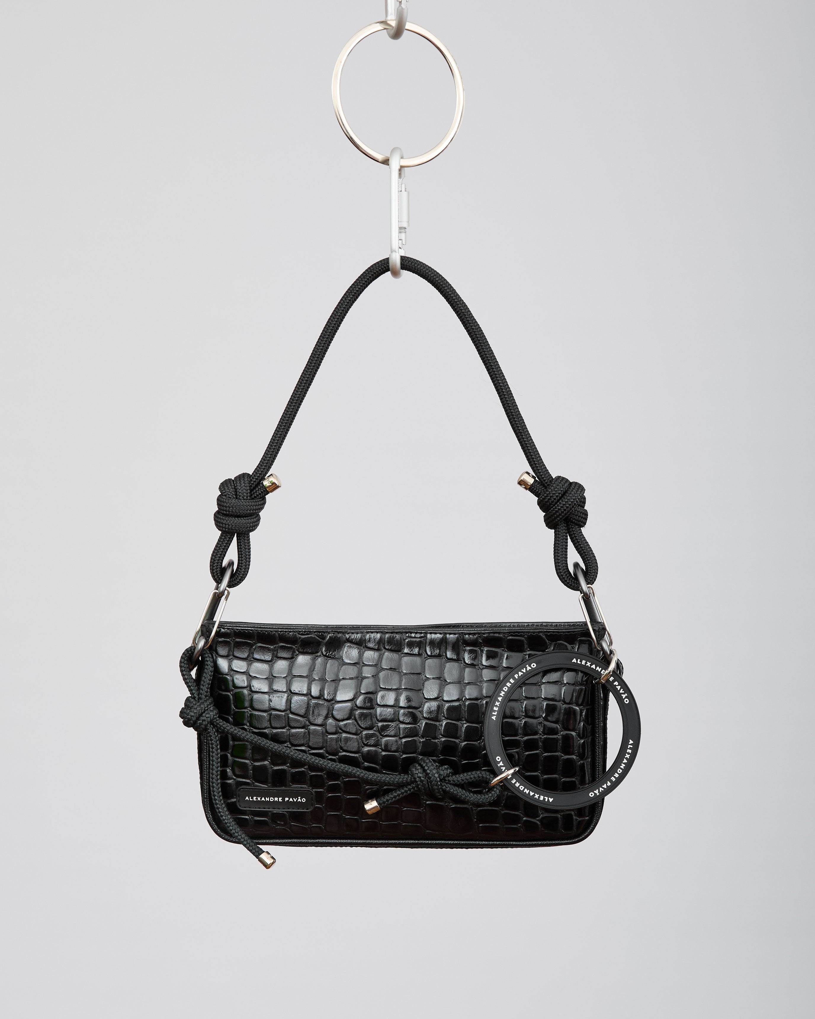 PARIS SHOULDER BAG - PRETO CROCO VERNIZ – Alexandre Pavao