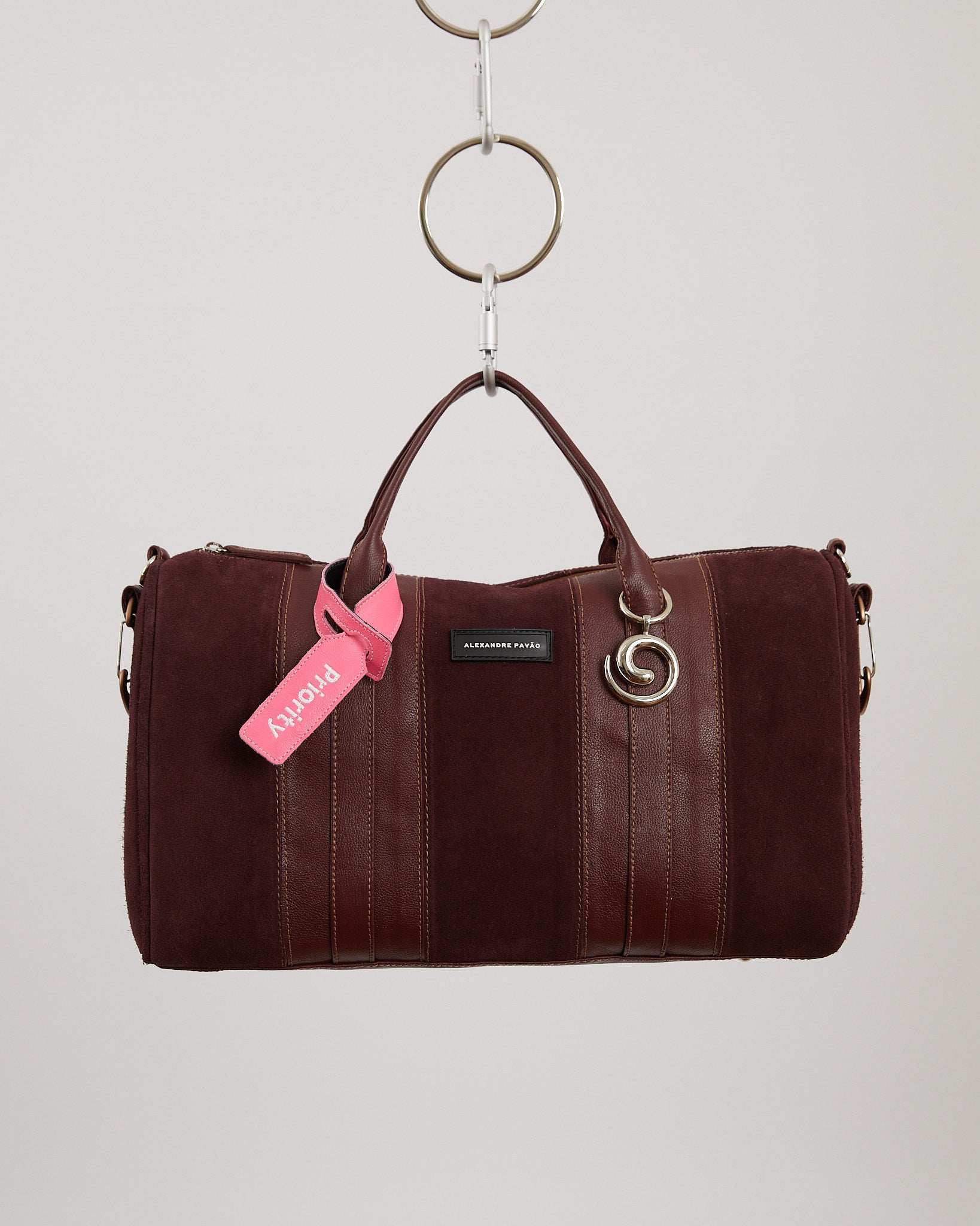 Smash XXL Stripes Bag - Burgundy – Alexandre Pavao