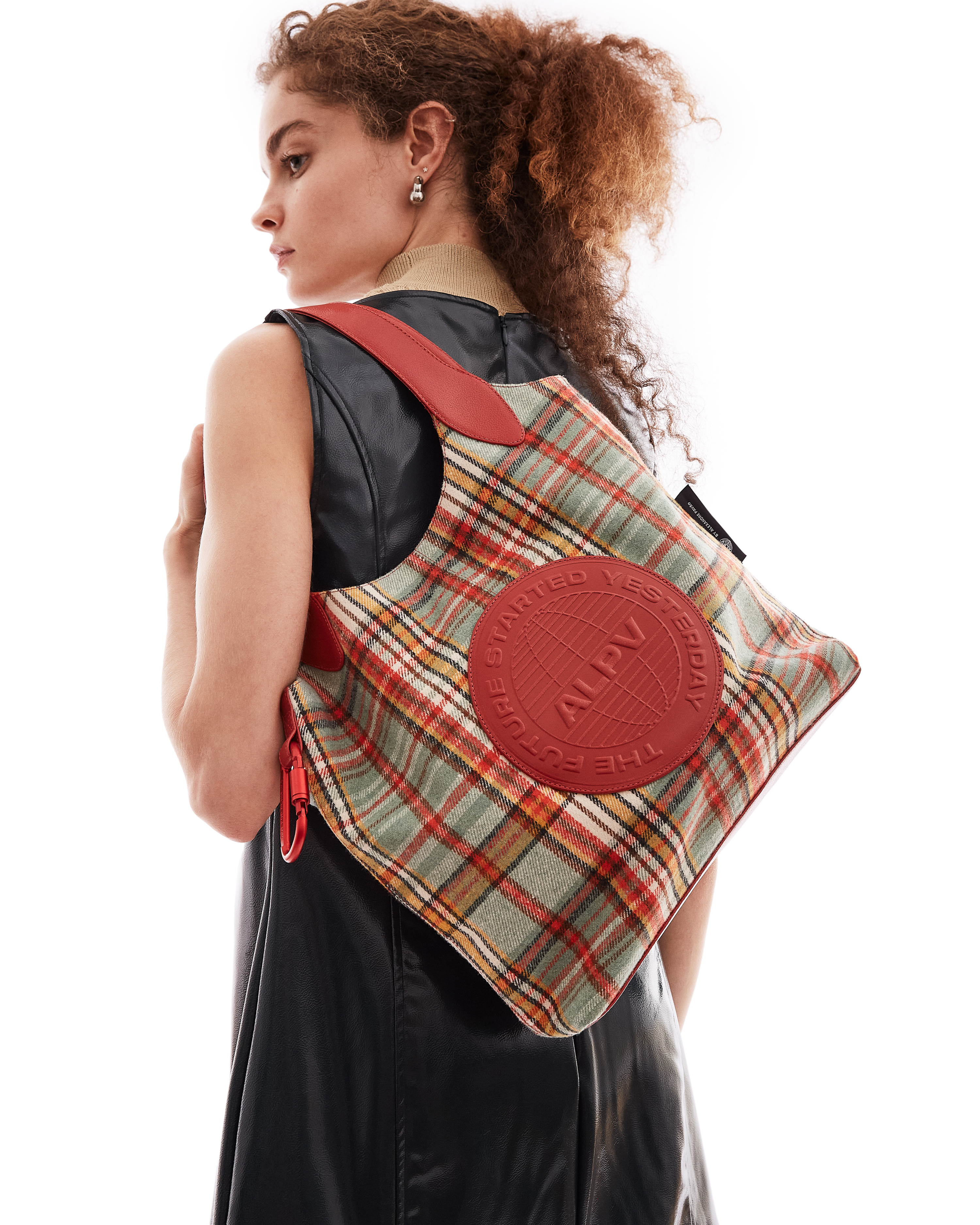 BONNY TOTE BAG - XADREZ VERMELHO