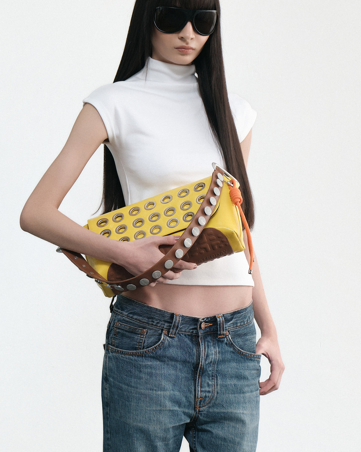 Stella Messenger Bag Média - Amarelo