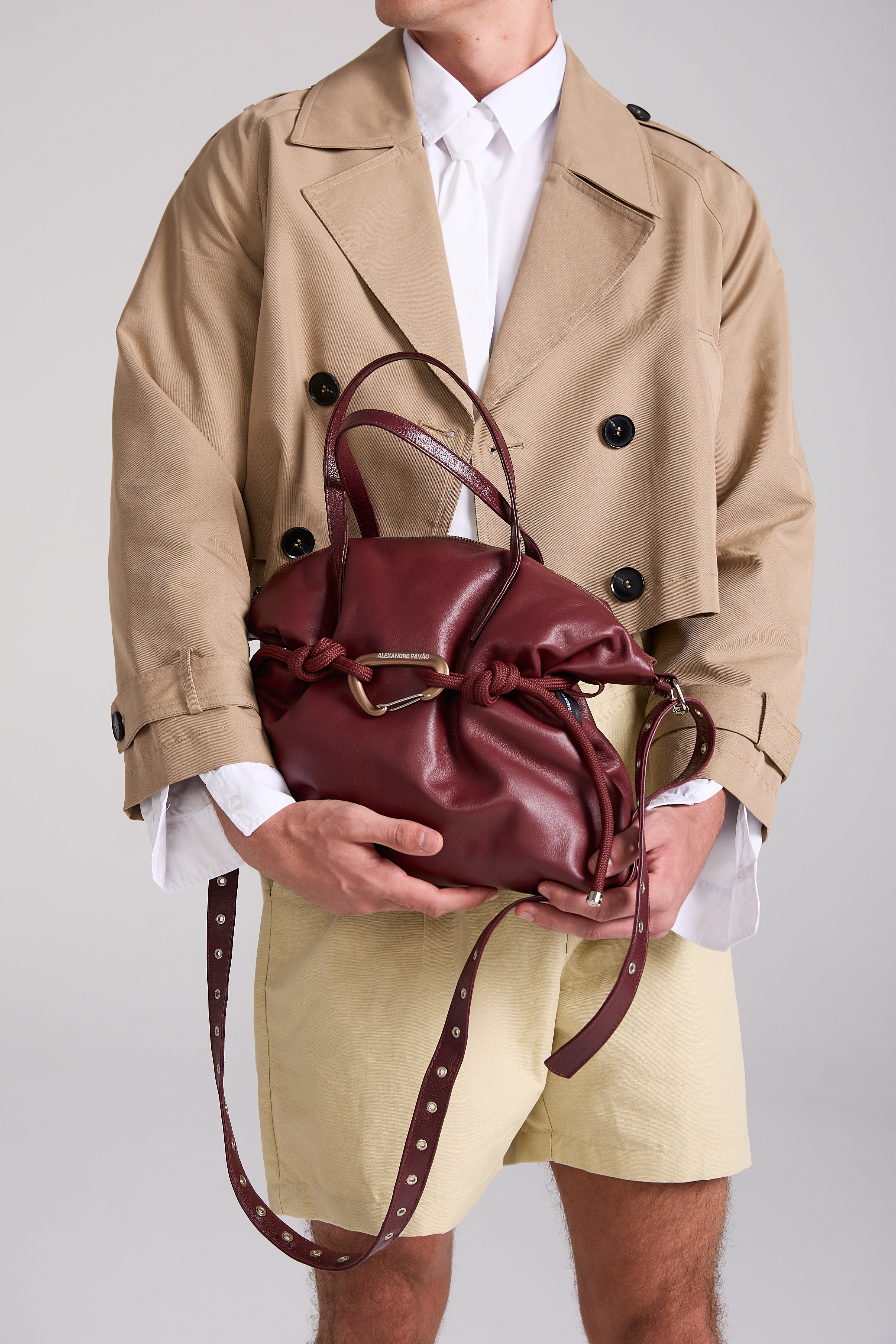 Pillow Shoulder Bag Large - Burgundy – Alexandre Pavao