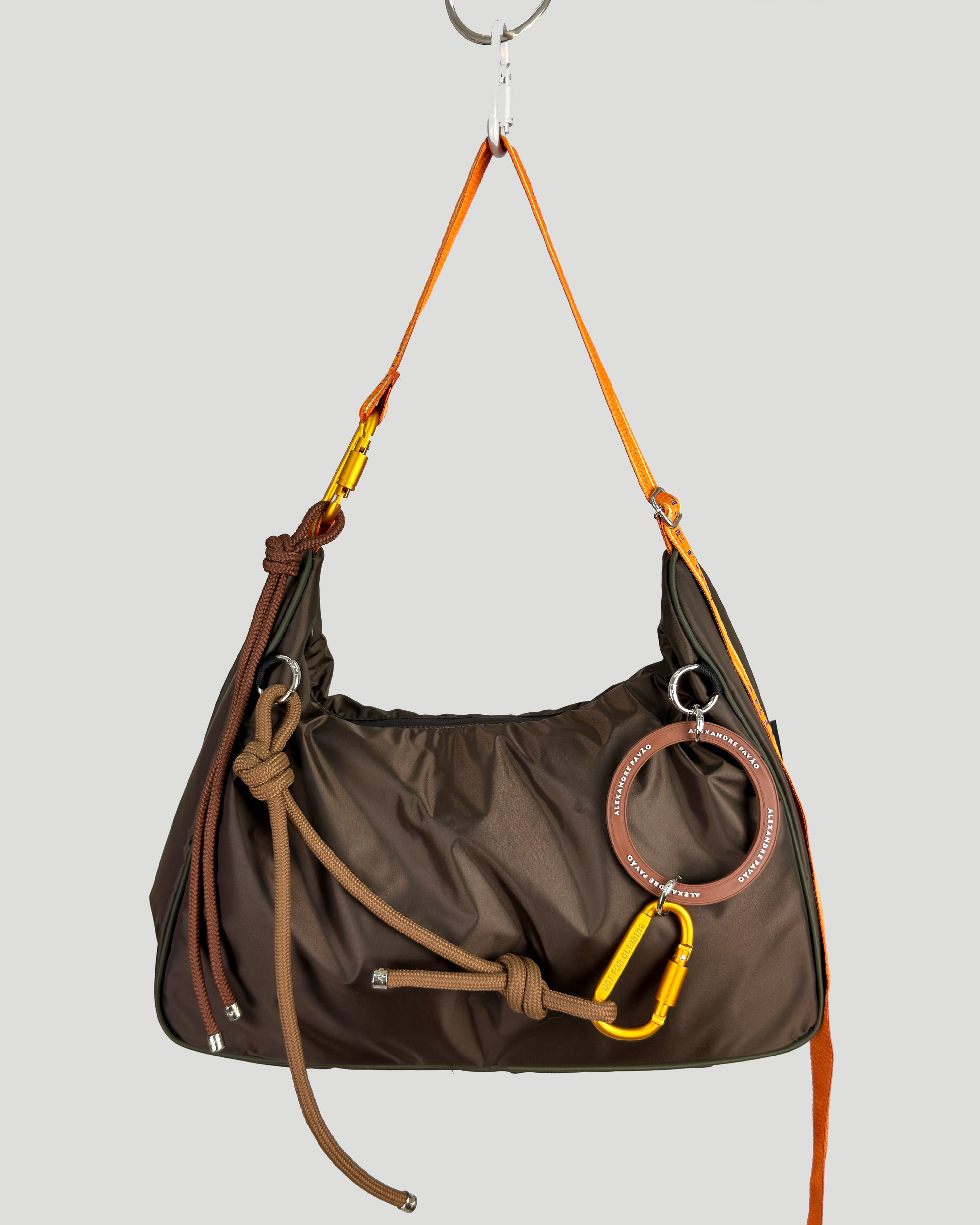 Lily Nylon Bag Grande - Marrom