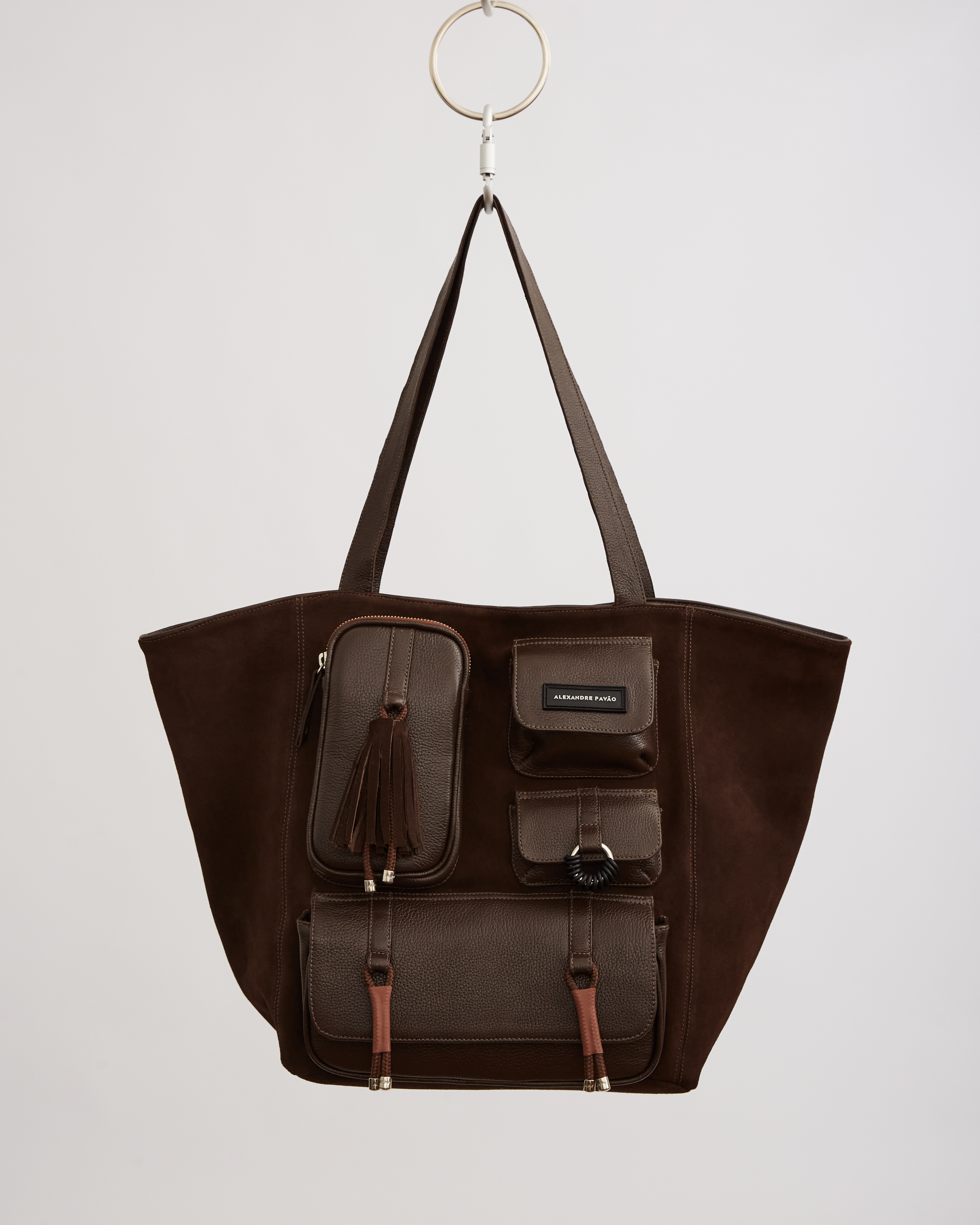 SHIRLEY POCKETS TOTE BAG - MARROM