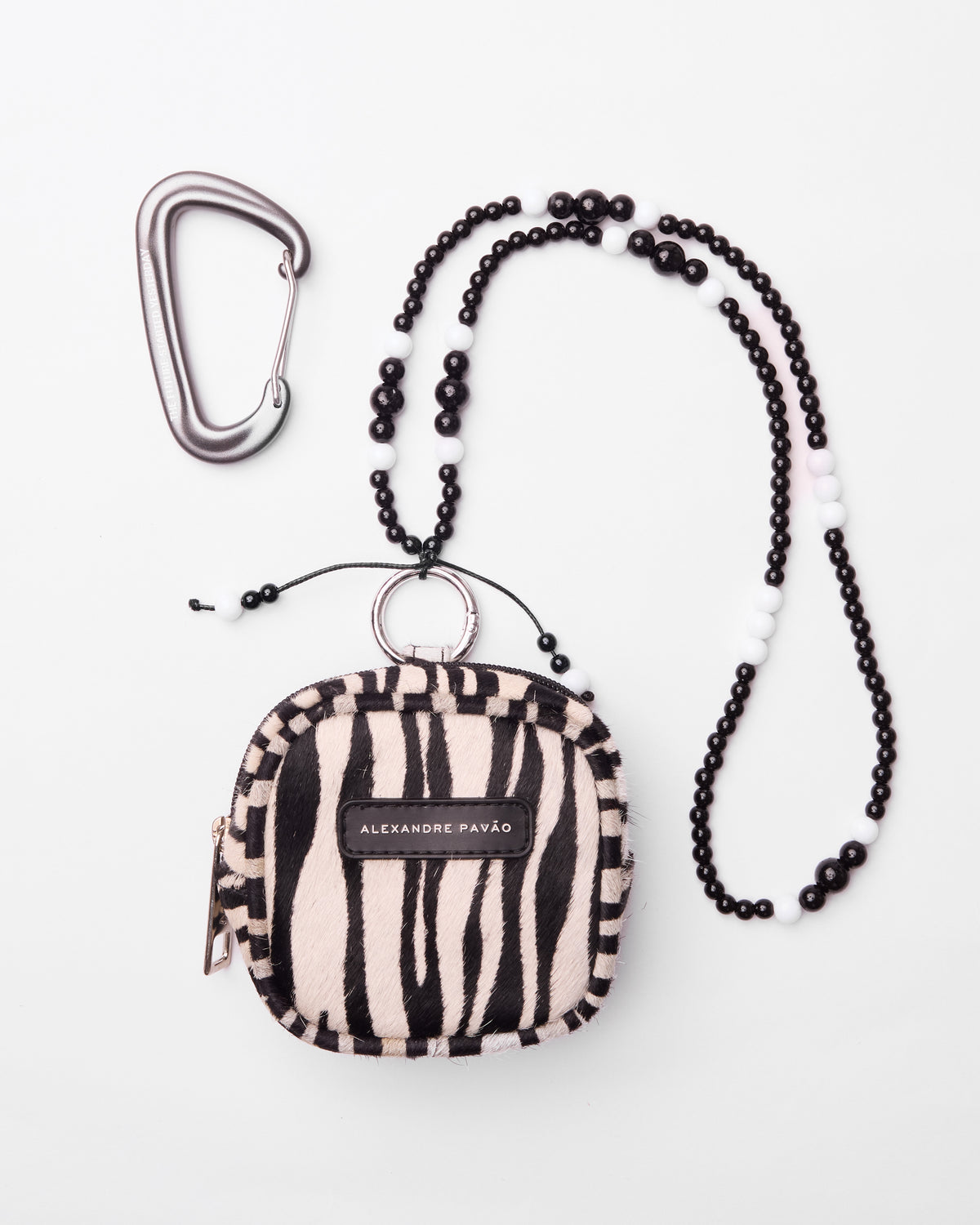 Beaded Micro Bag - Zebra