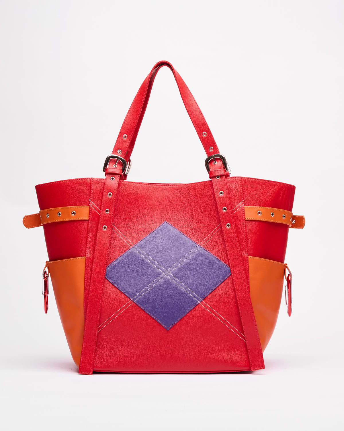 Shirley Tote Bag Couro - Vermelho Bordado