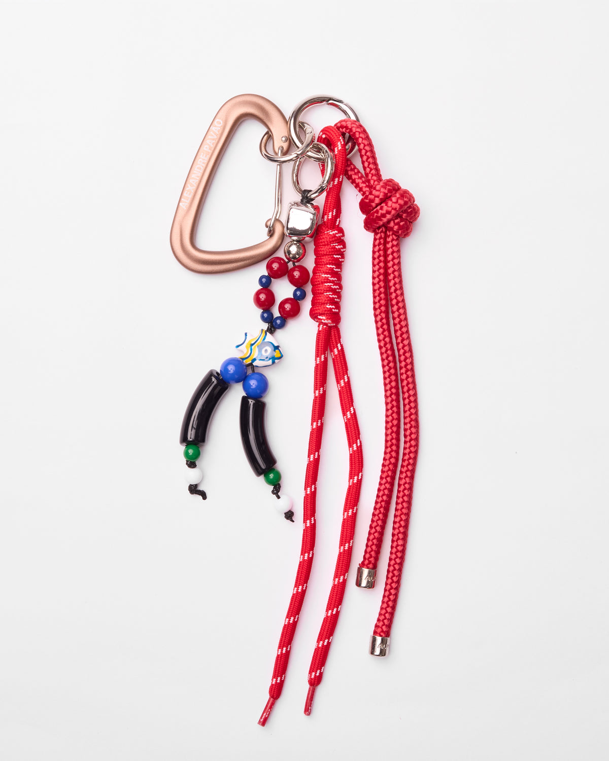 Den Beaded Keychain  - Vermelho