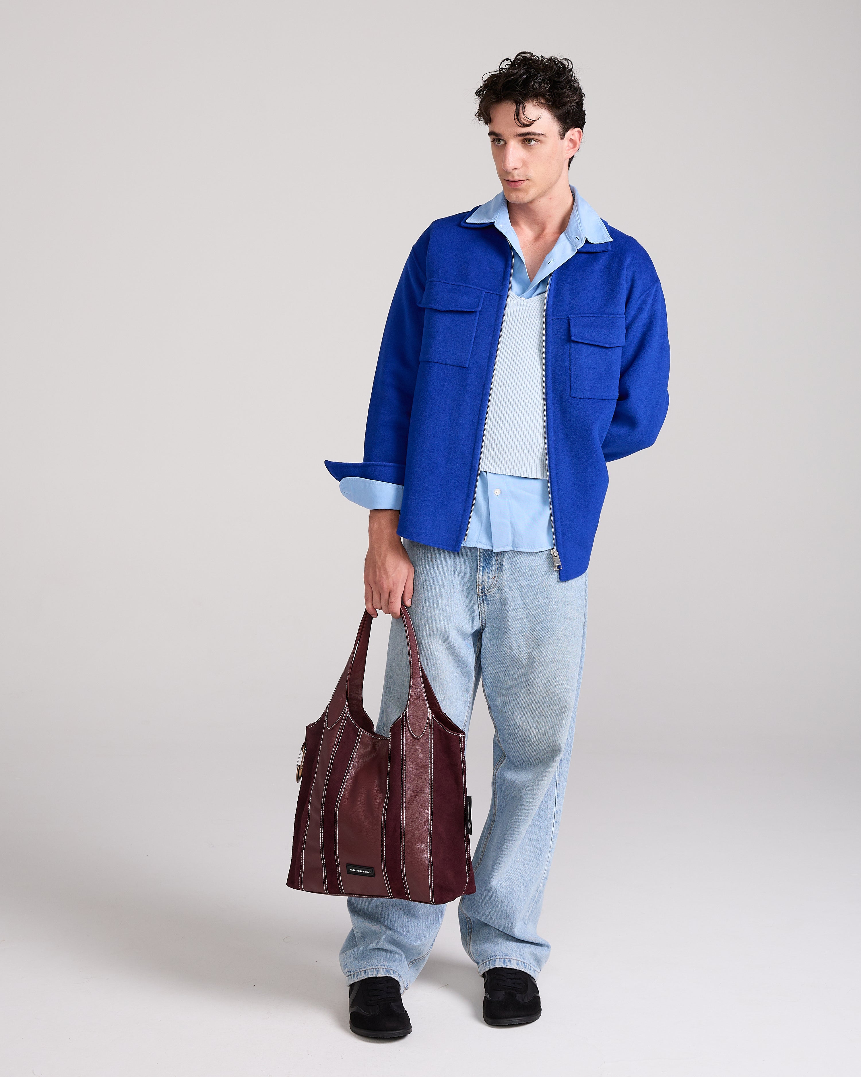 Bonny Stripes Tote Bag - Burgundy