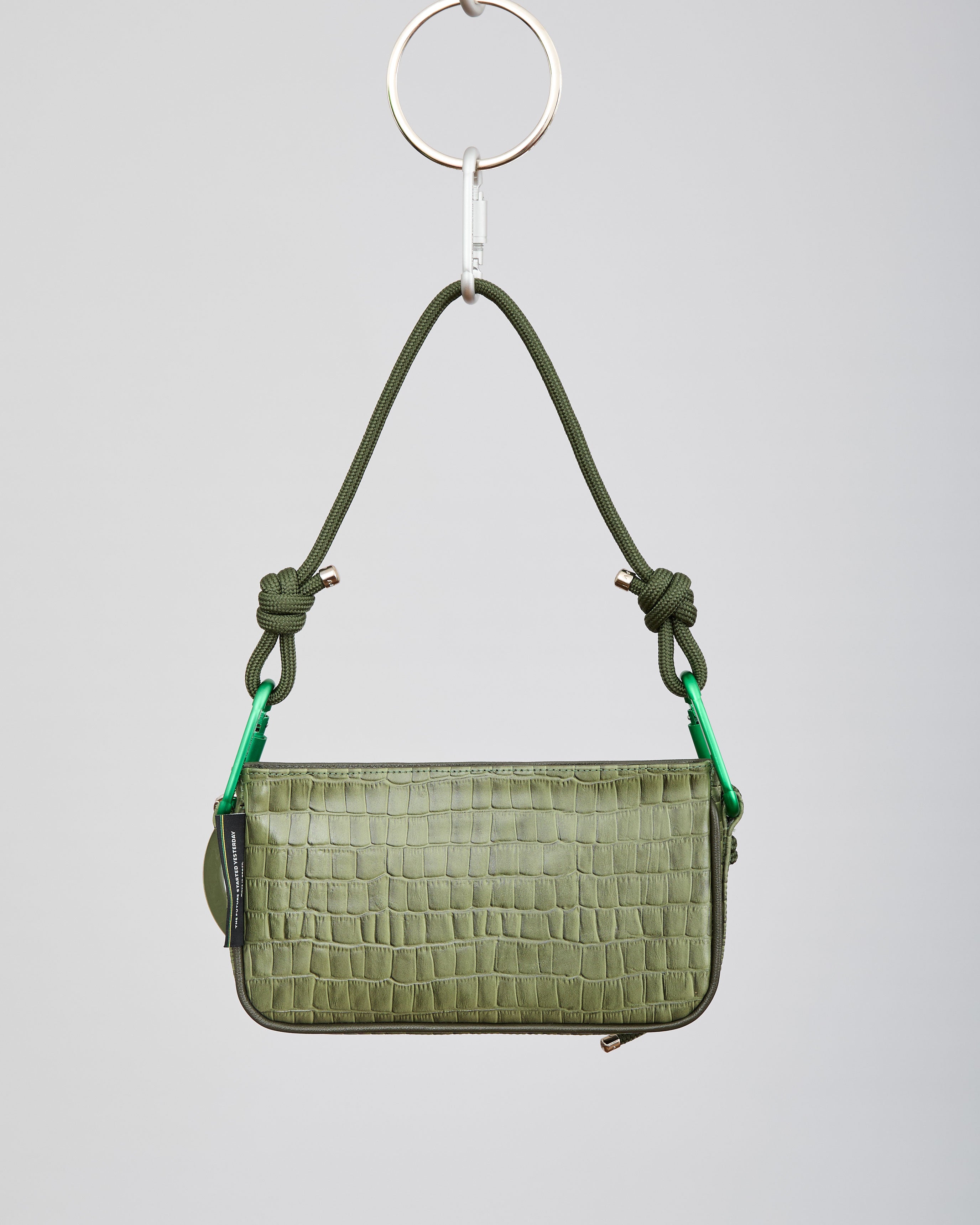 PARIS SHOULDER BAG - VERDE CROCO