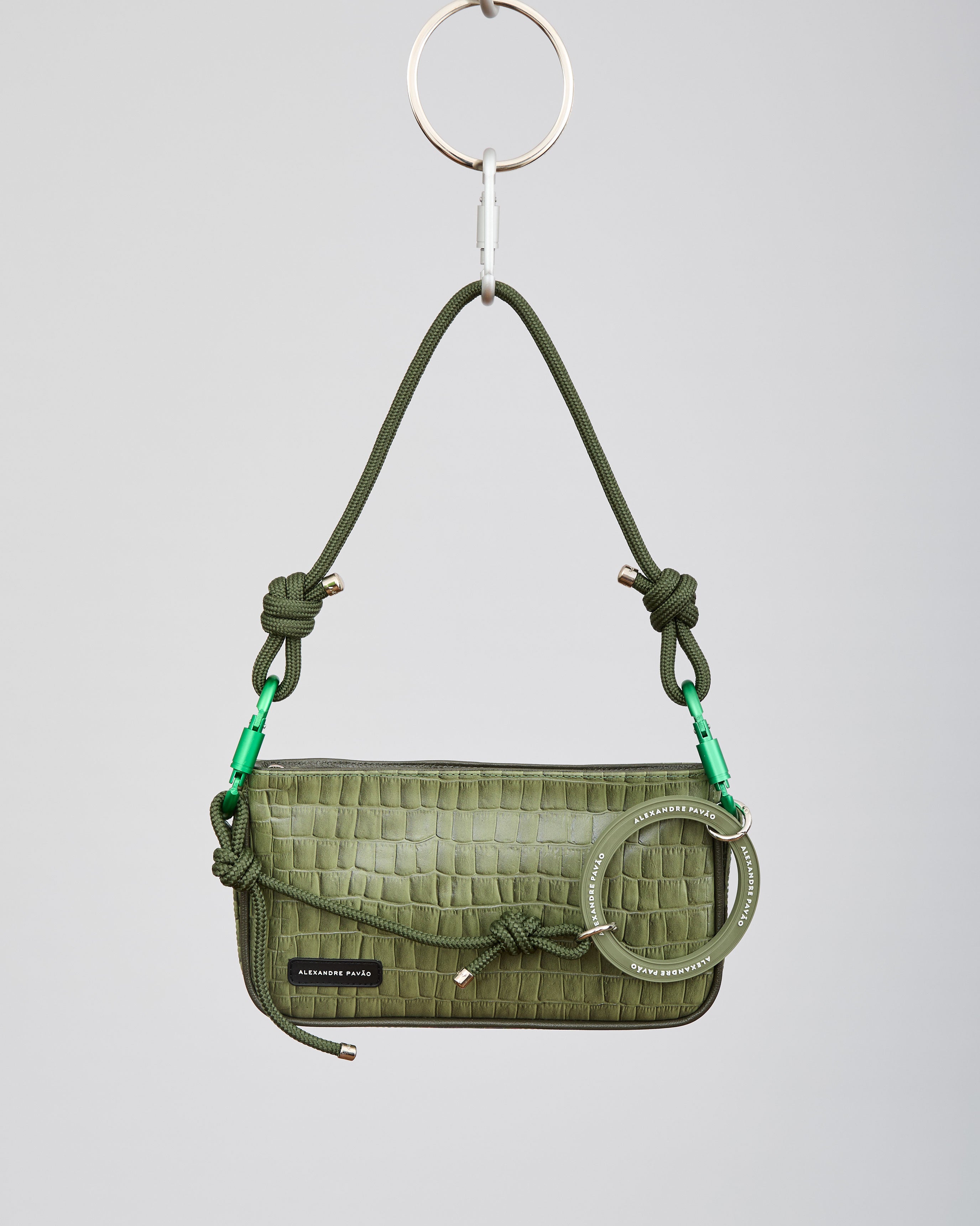 PARIS SHOULDER BAG - VERDE CROCO