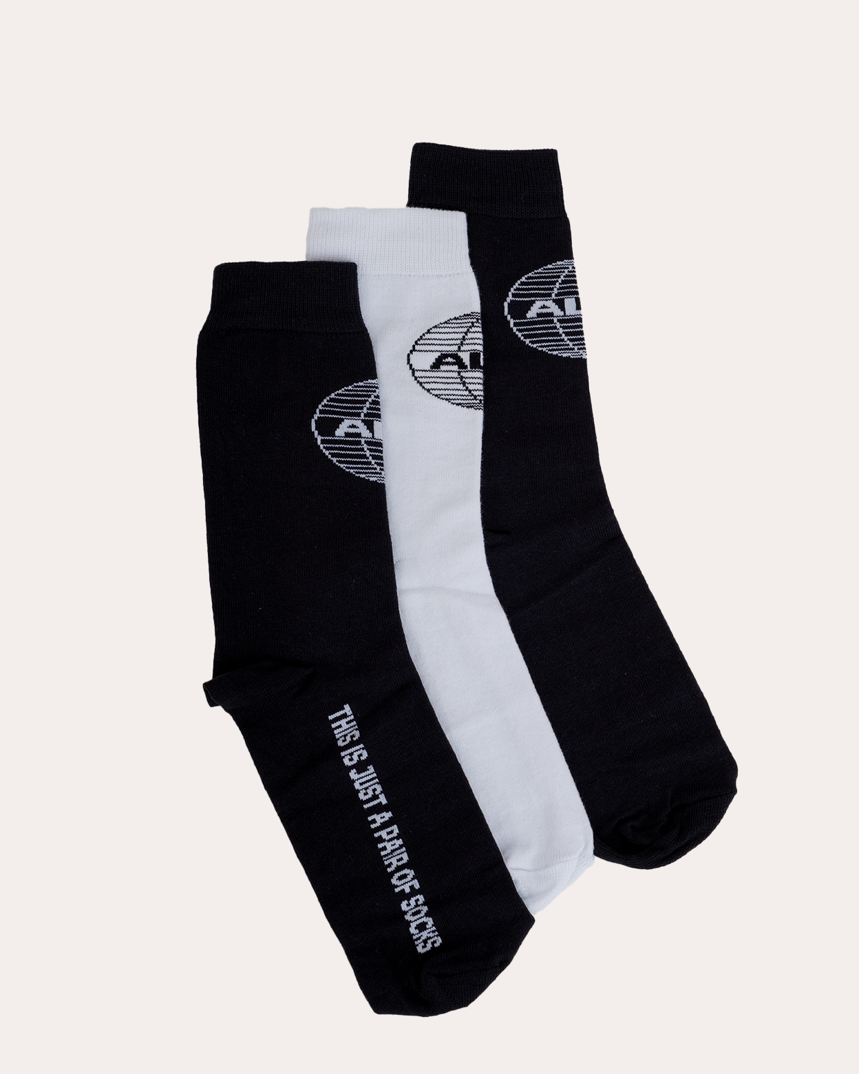 3 PACK ALPV SOCKS - BW
