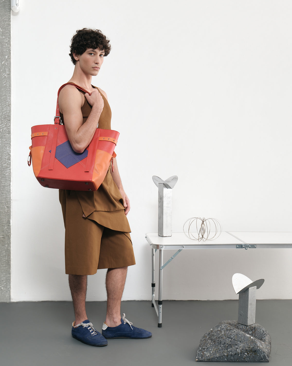 Shirley Tote Bag Couro - Vermelho Bordado