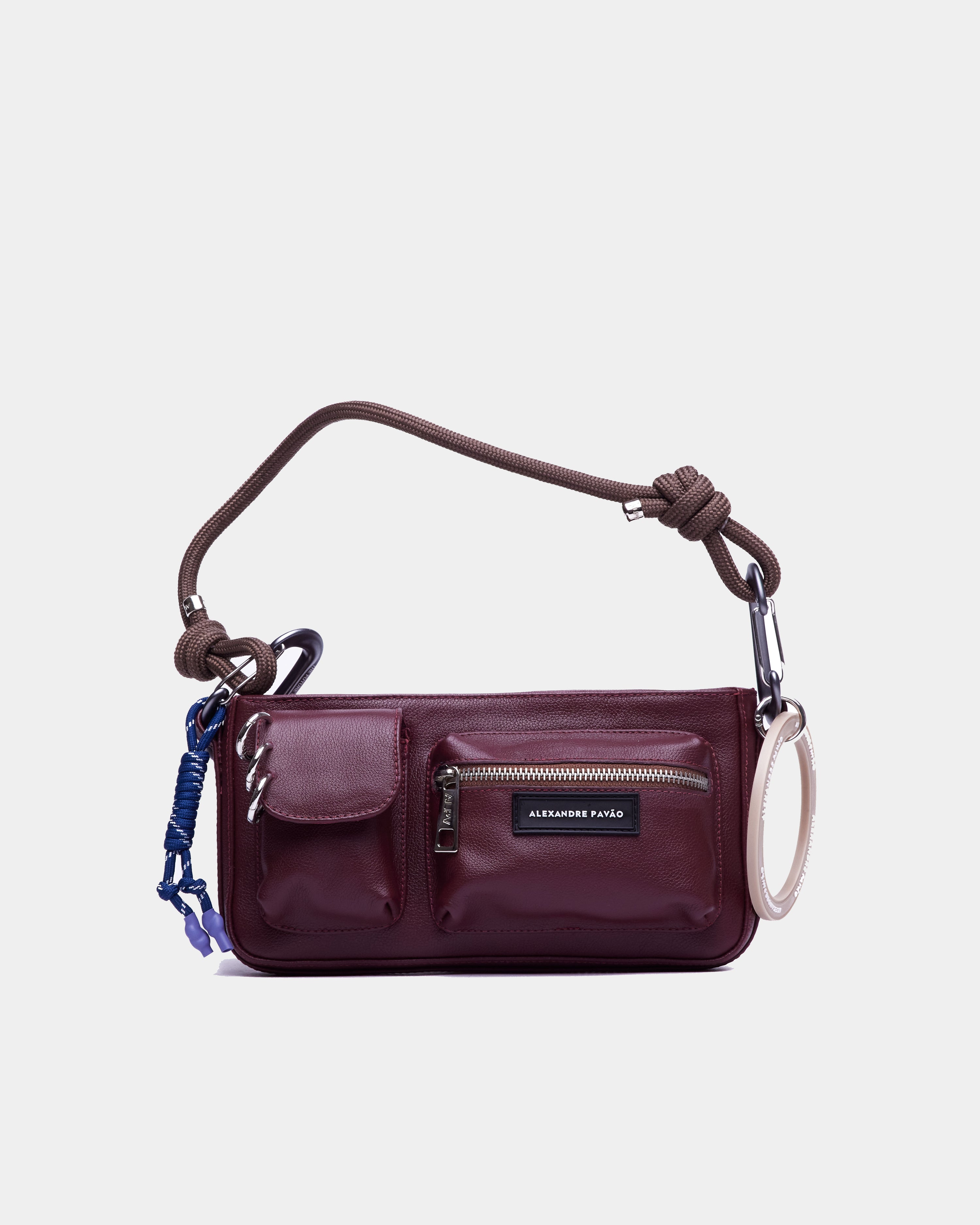 Four Pockets Shoulder Bag - Burgundy