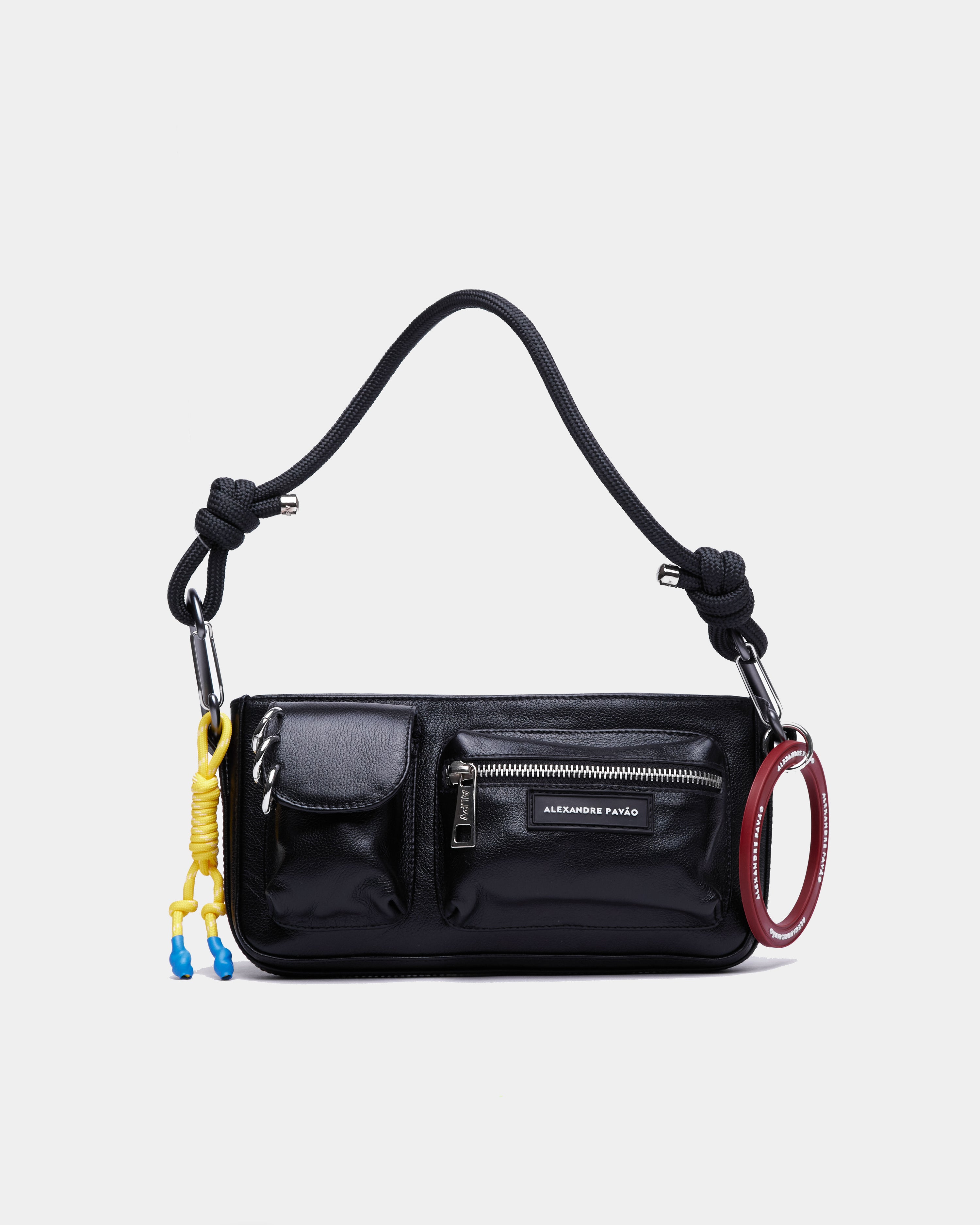 Four Pockets Shoulder Bag - Preto