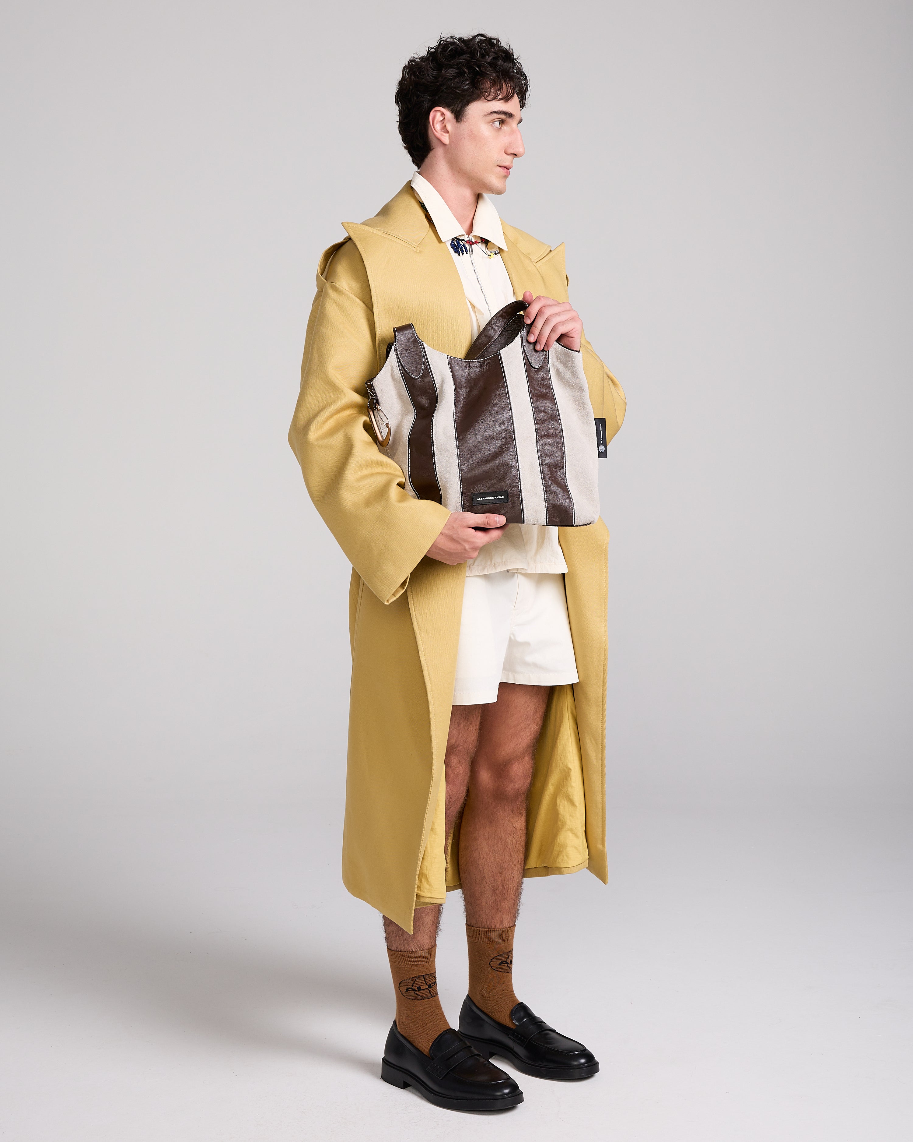 Bonny Stripes Tote Bag - Cinza Stripes