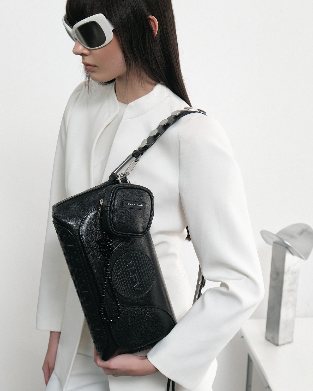 Beaded Micro Bag -  Preto