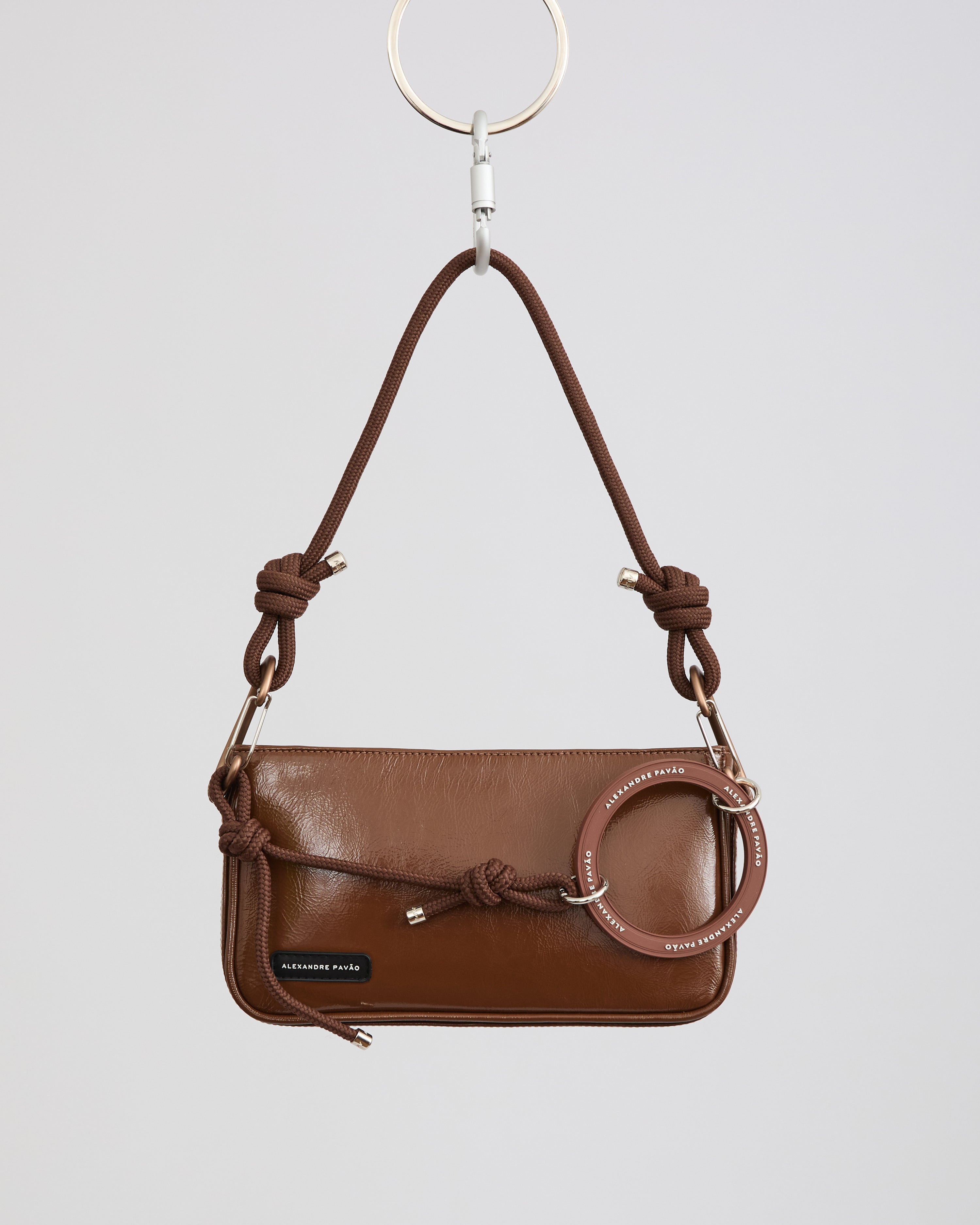 PARIS SHOULDER BAG - MARROM VERNIZ