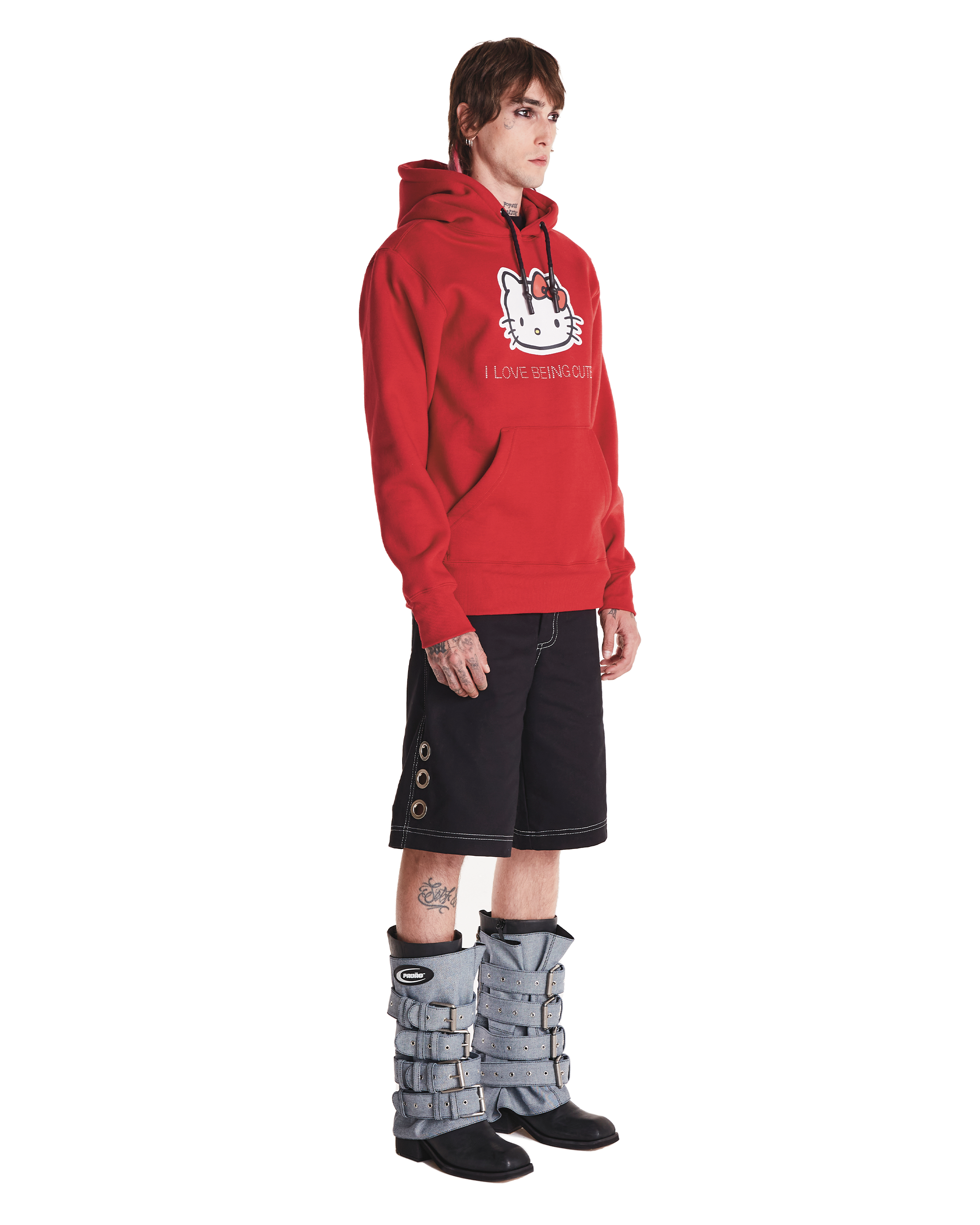 OVERSIZED HOODIE HELLO KITTY - VERMELHO