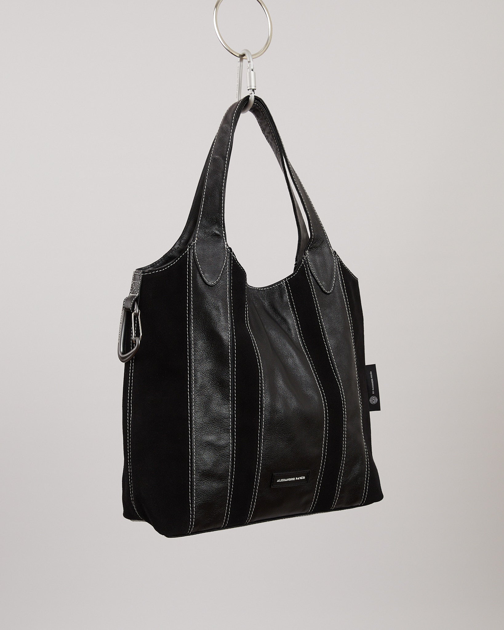 Bonny Stripes Tote Bag - Preto