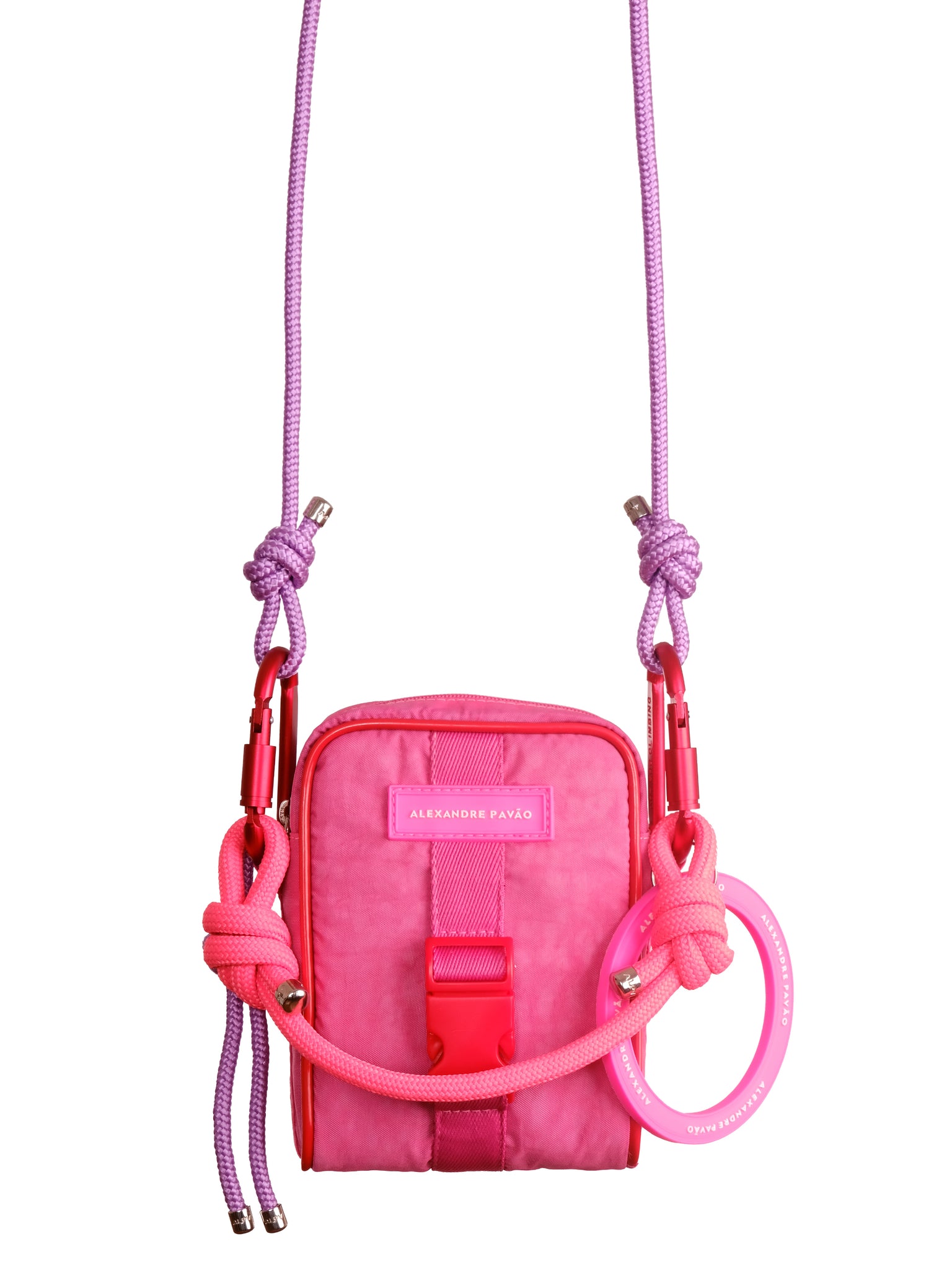 NYLON CROSSBODY BAG - ROSA