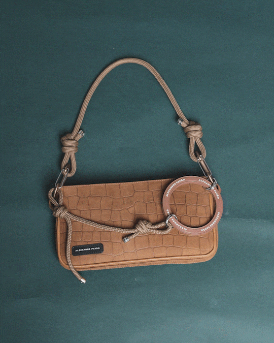 Paris Shoulder Bag - Marrom Croco