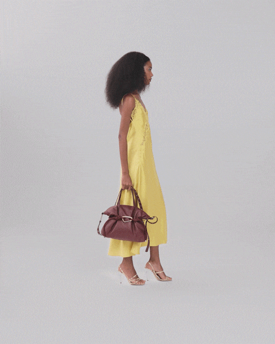 Pillow Shoulder Bag Large - Burgundy
