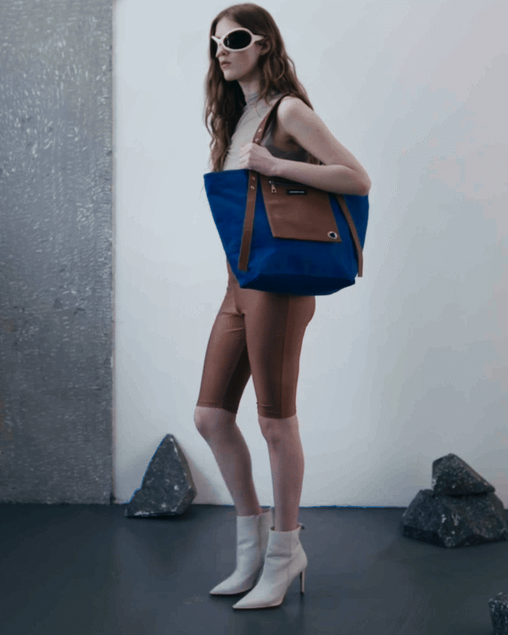 Shirley Pocket Tote Bag - Azul