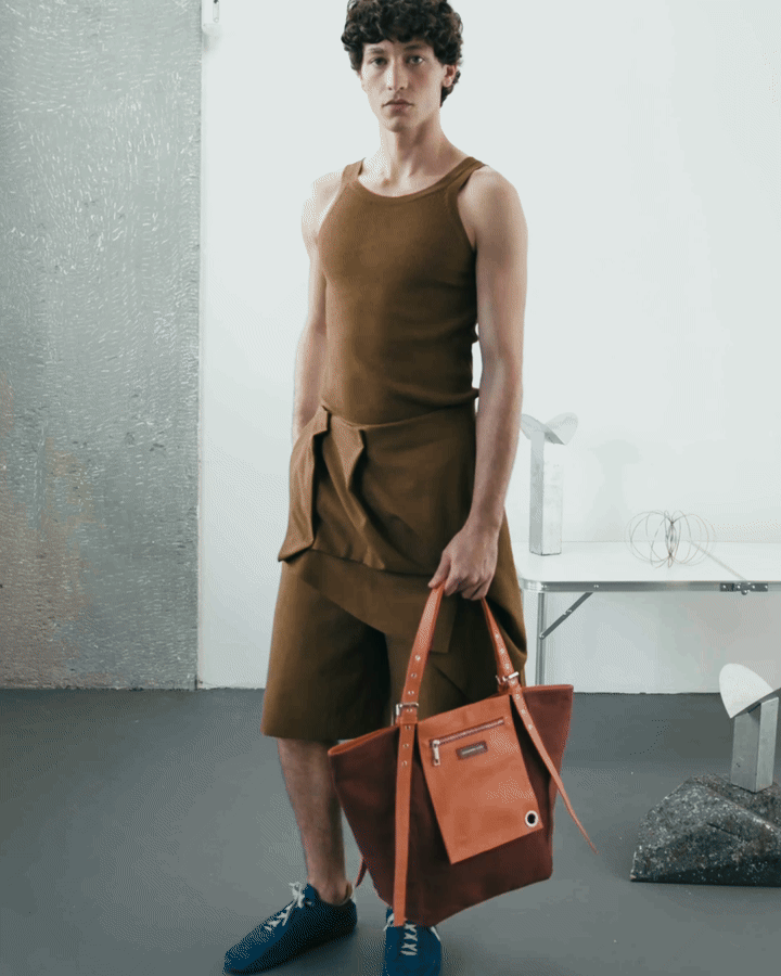 Shirley Pocket Tote Bag - Burgundy