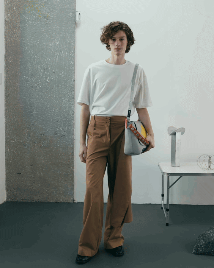Stella Messenger Bag Grande - Cinza