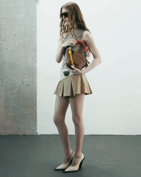 Messenger Handbag - Marrom