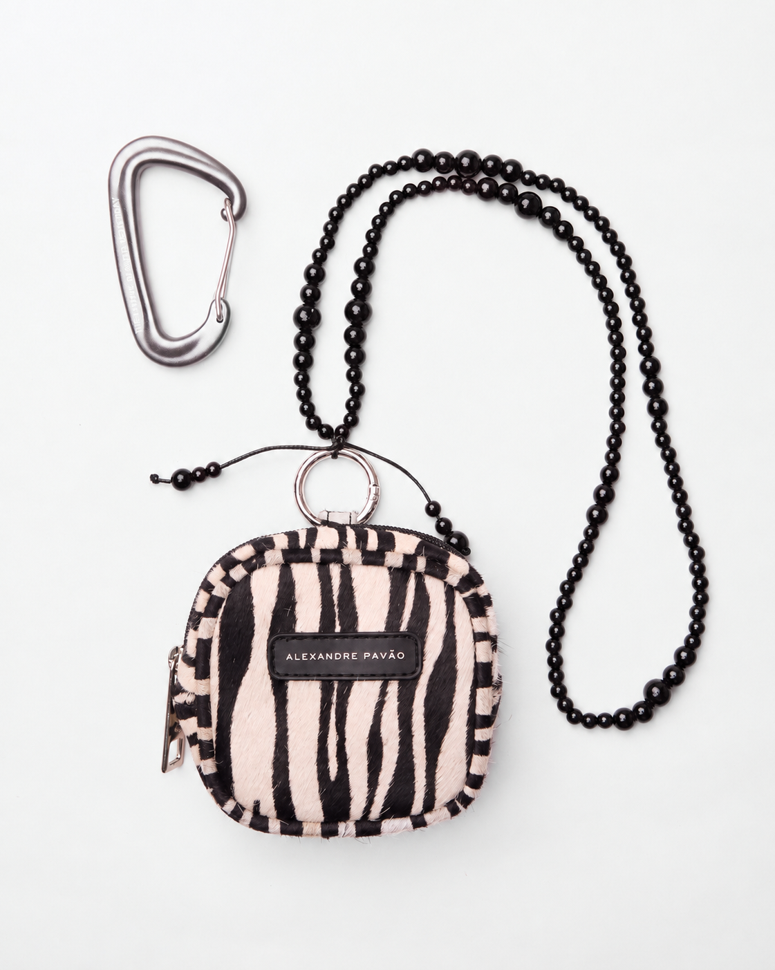 Beaded Micro Bag - Zebra