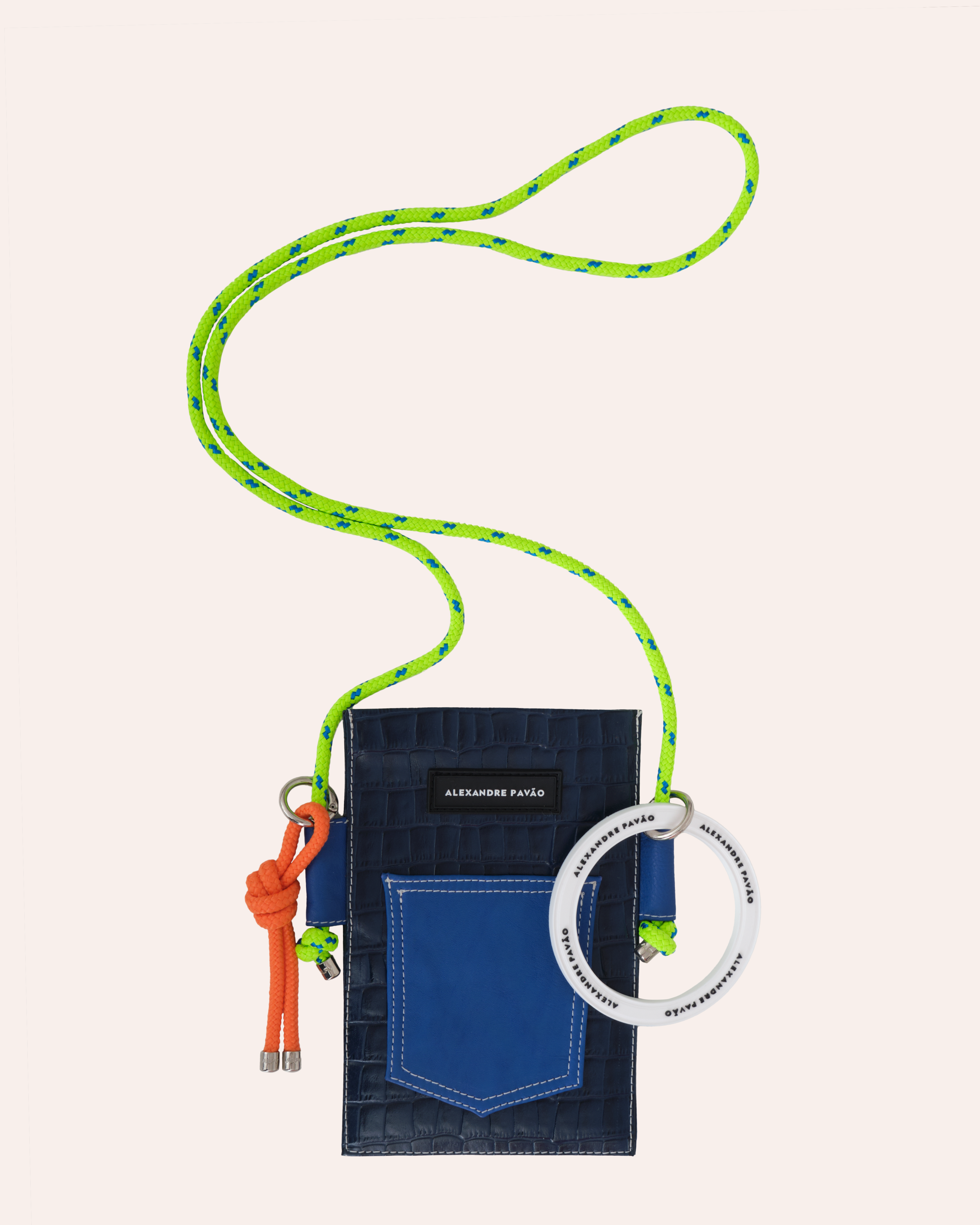PHONE BAG ALPV - AZUL CROCO 002