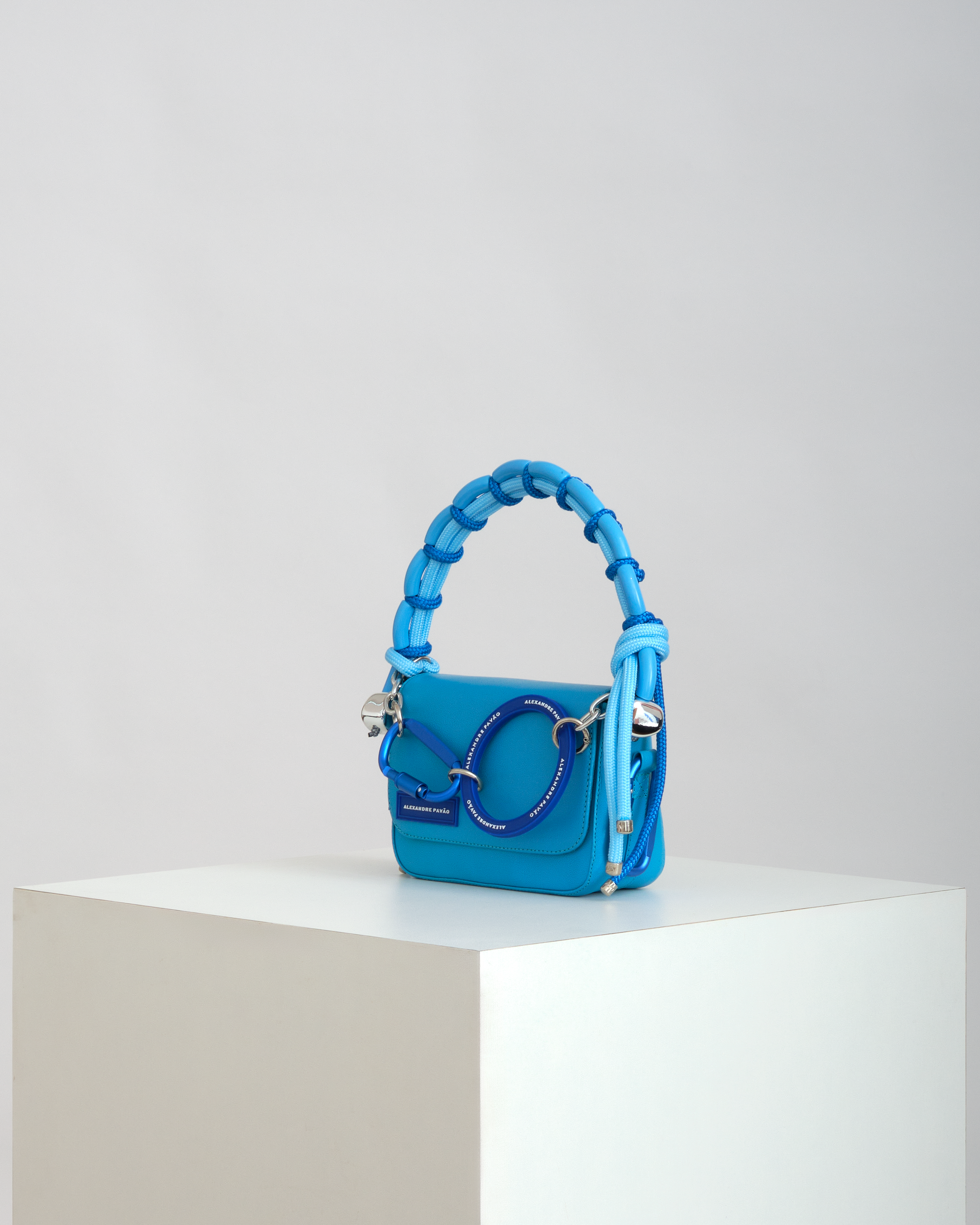 BEADED OLGA HANDBAG - AZUL