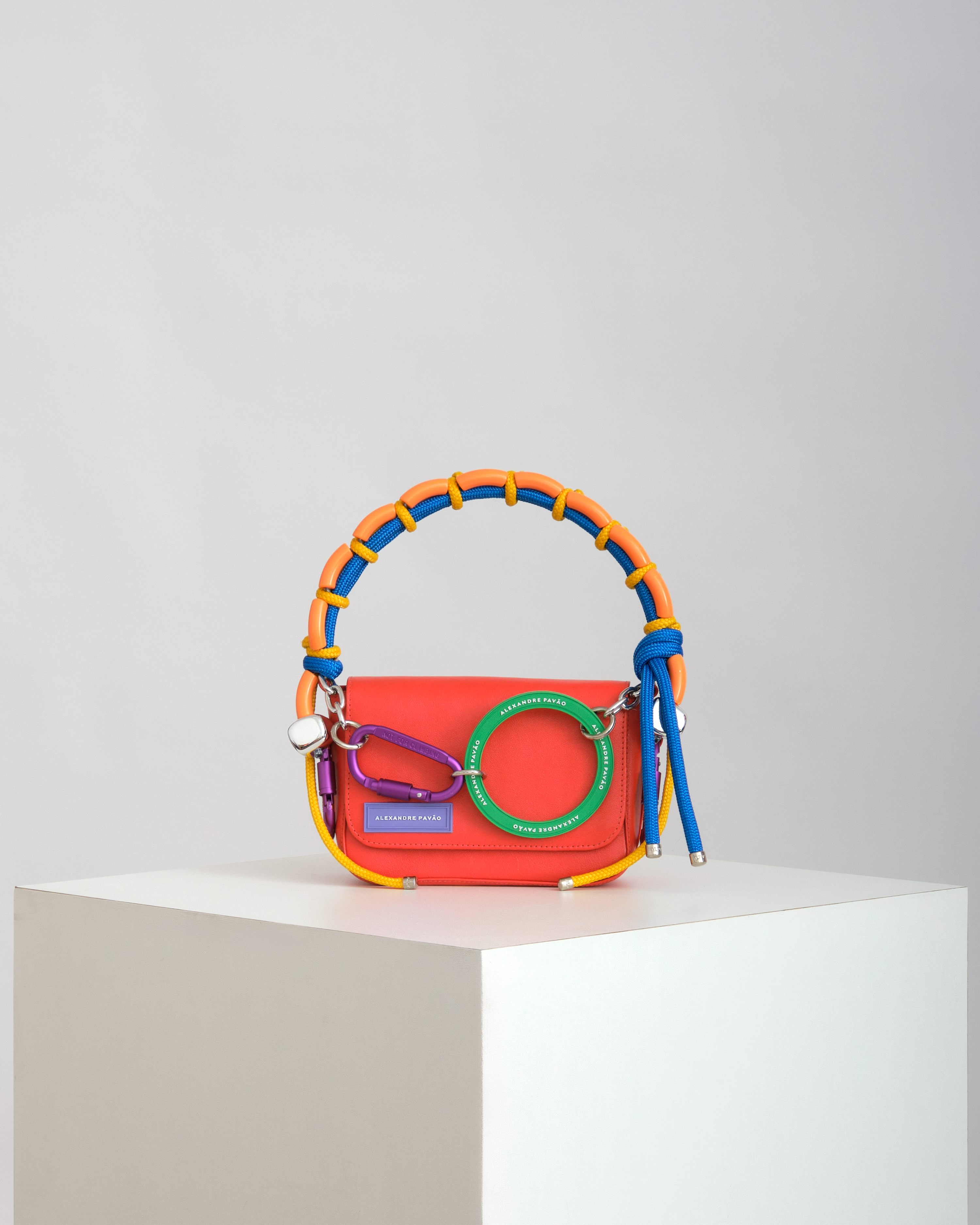 BEADED OLGA HANDBAG - VERMELHO