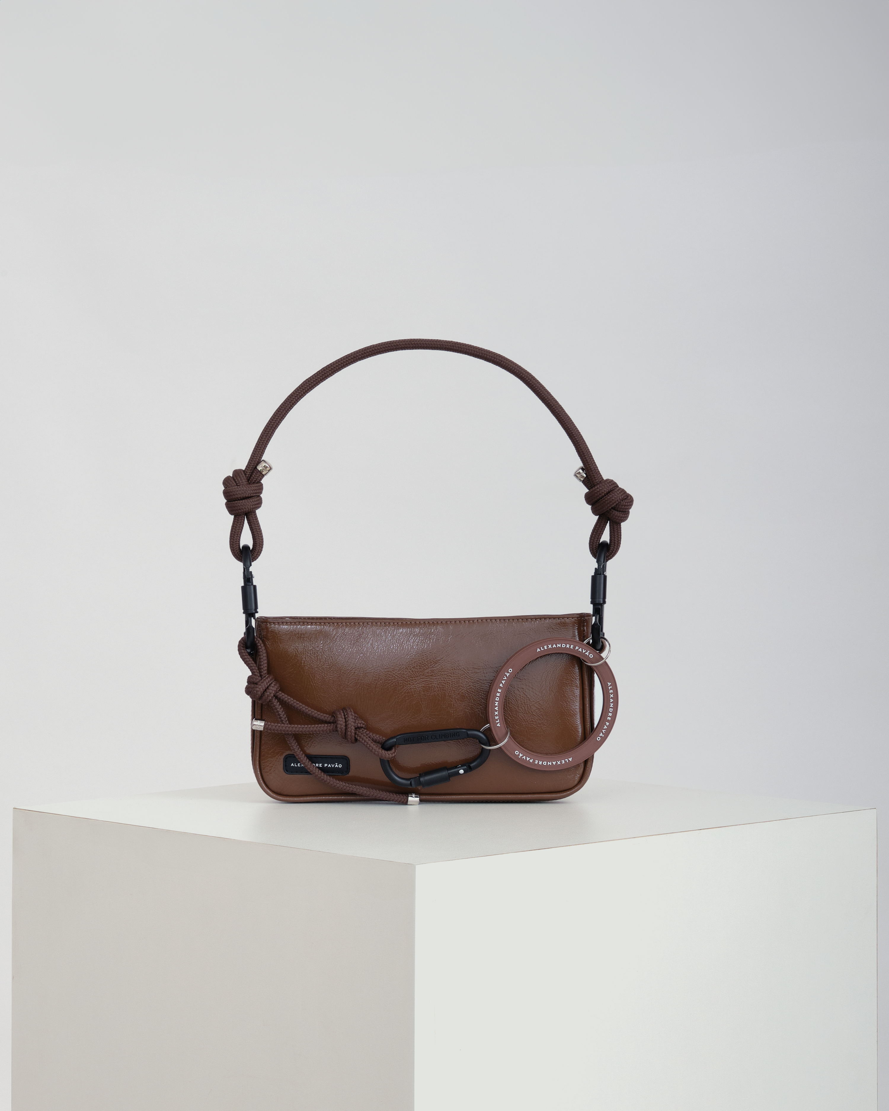 PARIS SHOULDER BAG - MARROM VERNIZ