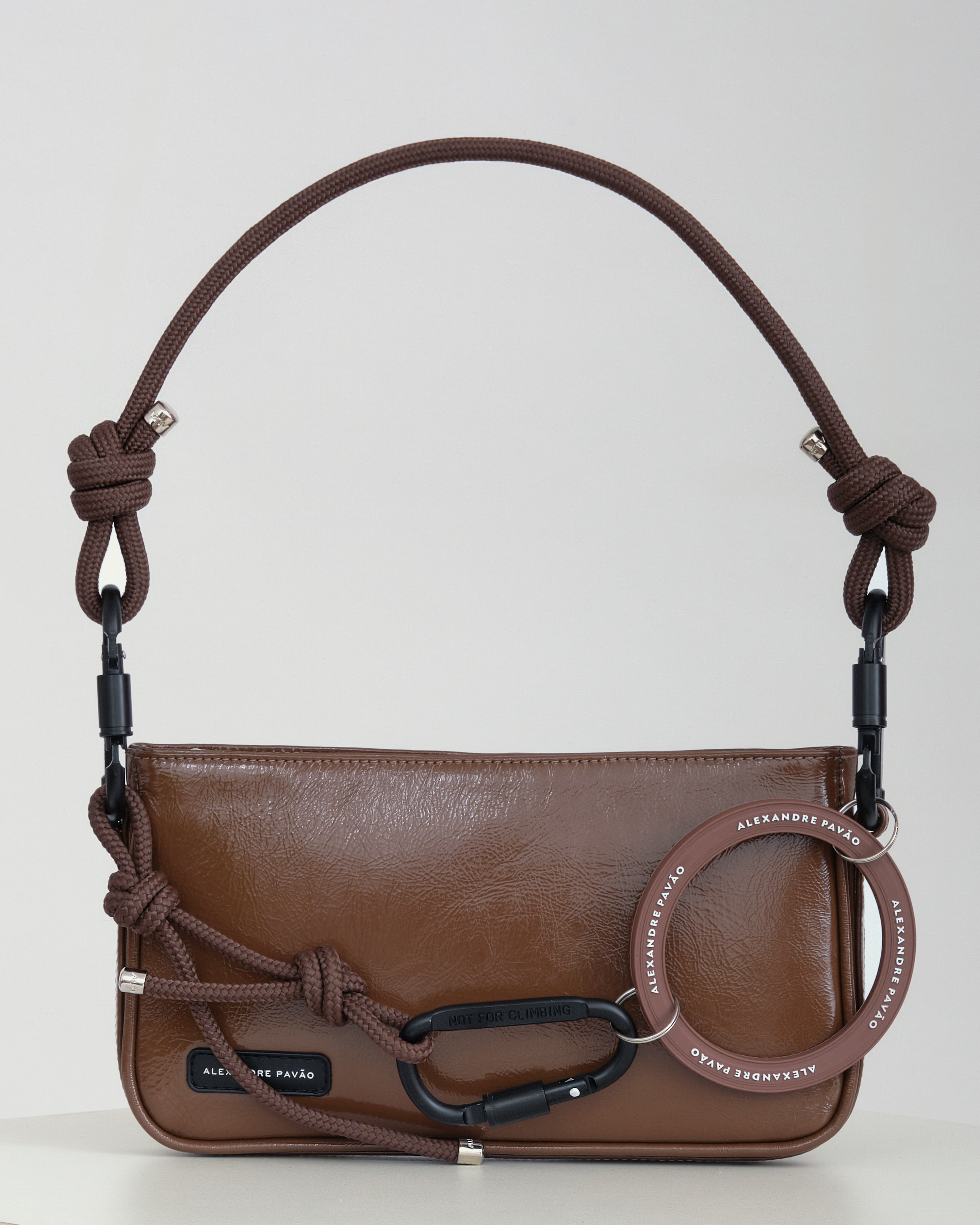 PARIS SHOULDER BAG - MARROM VERNIZ