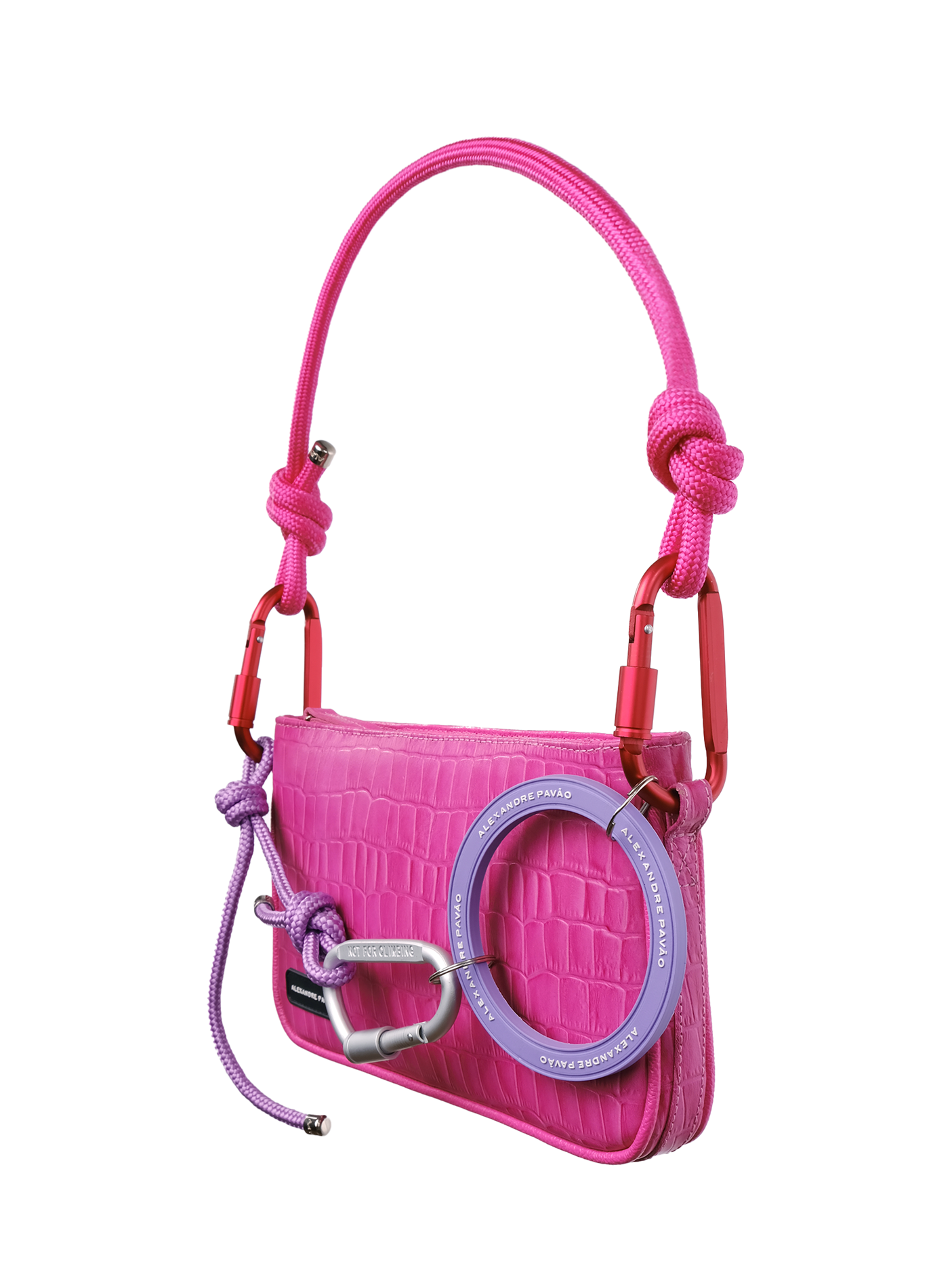 PARIS SHOULDER BAG - ROSA CROCO