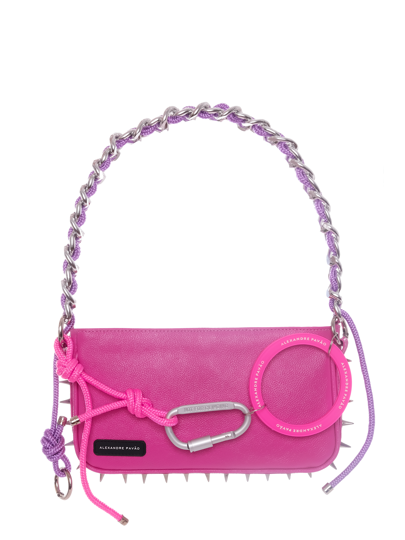PARIS SPIKE SHOULDER BAG - ROSA