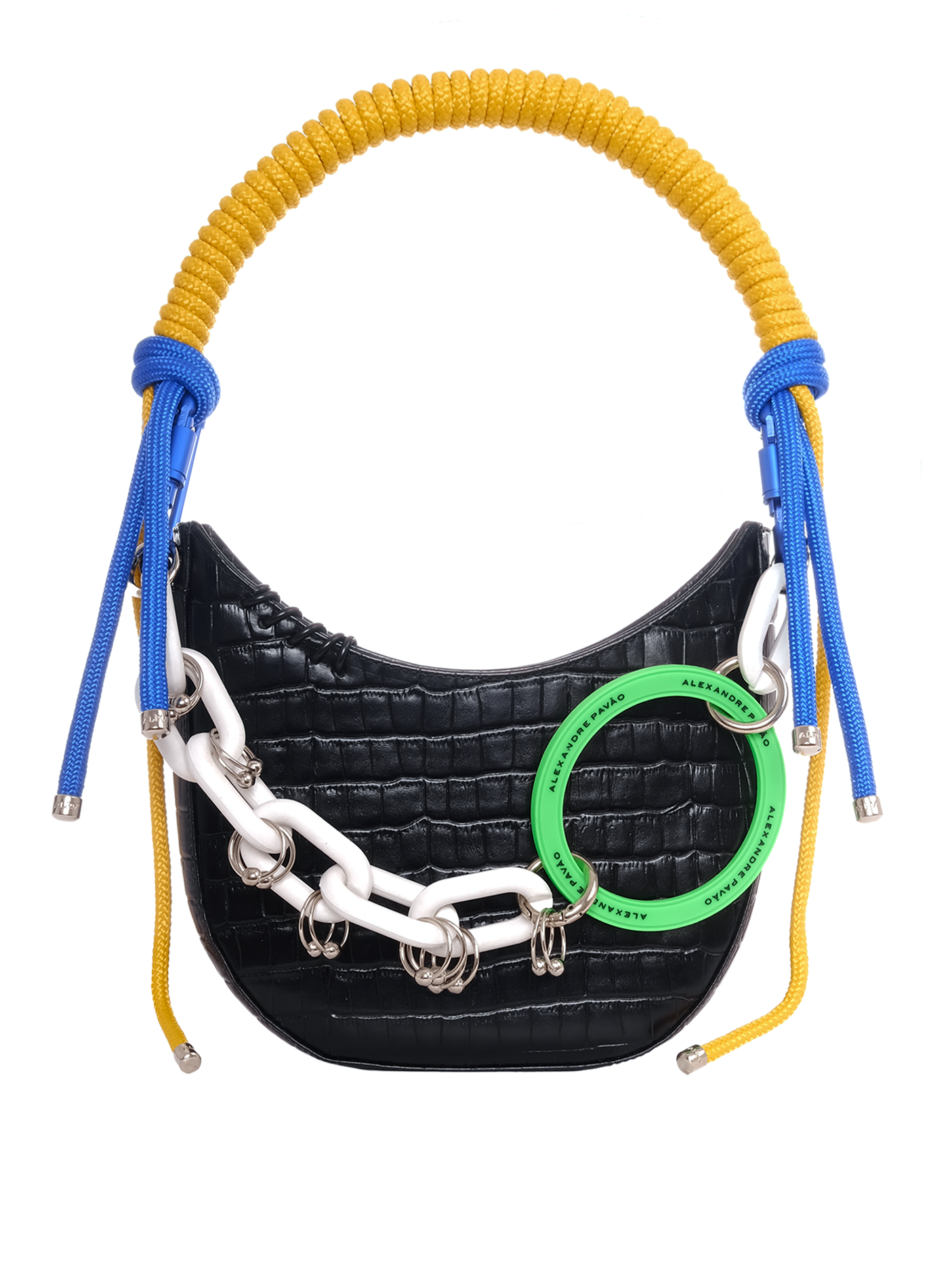 THE CURVE BAG - PRETO CROCO