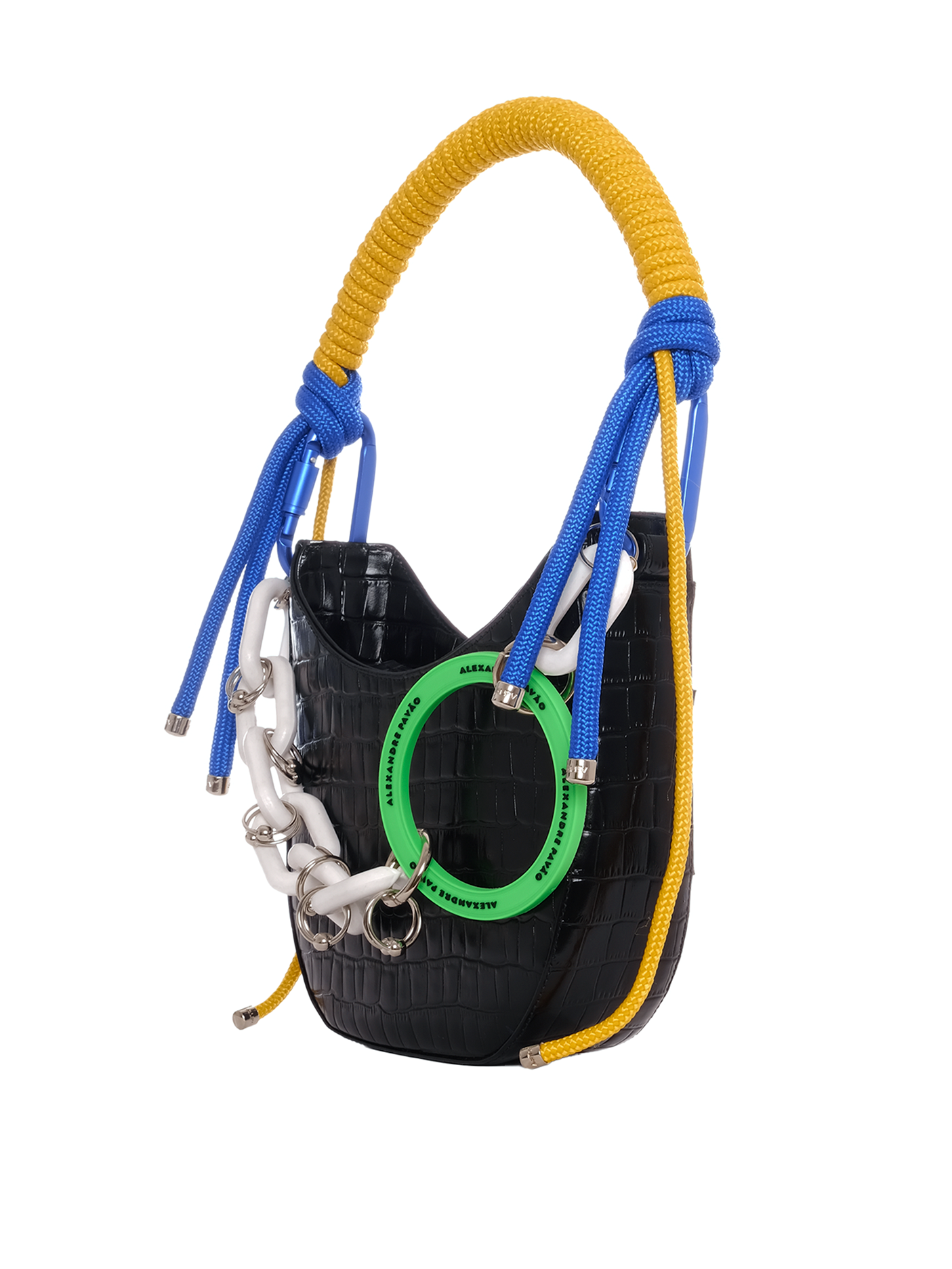 THE CURVE BAG - PRETO CROCO