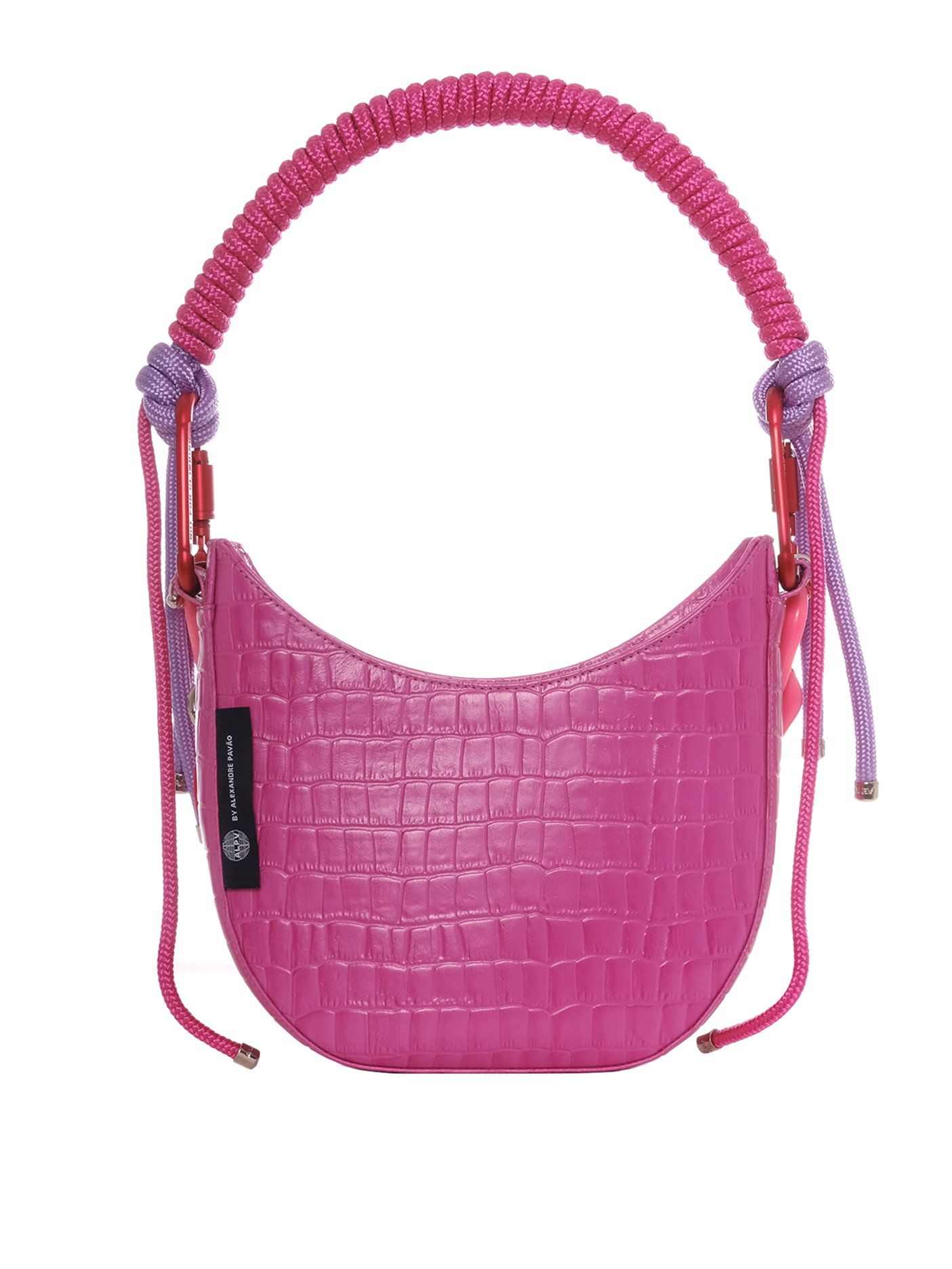 THE CURVE BAG - ROSA CROCO