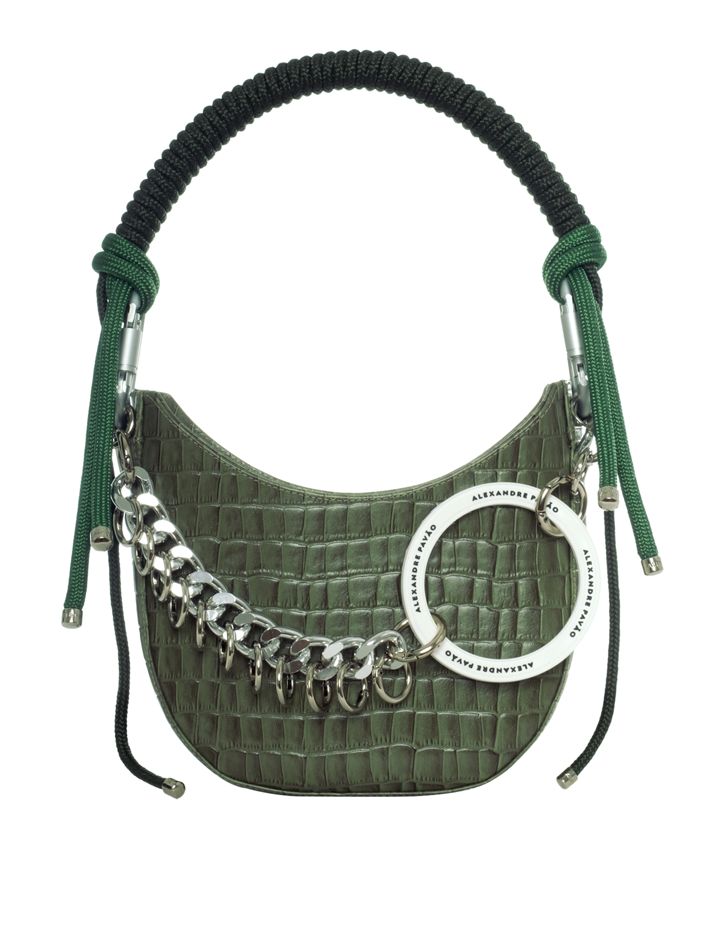 THE CURVE BAG - VERDE CROCO