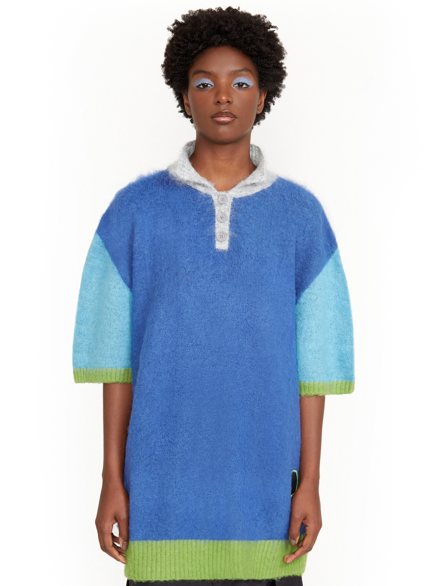OVERSIZED POLO - AZUL