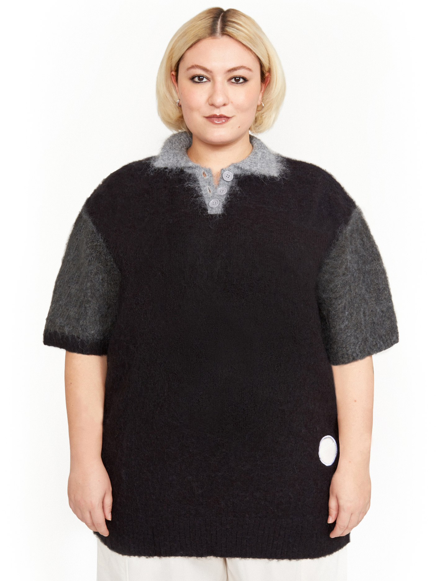 OVERSIZED POLO - PRETO