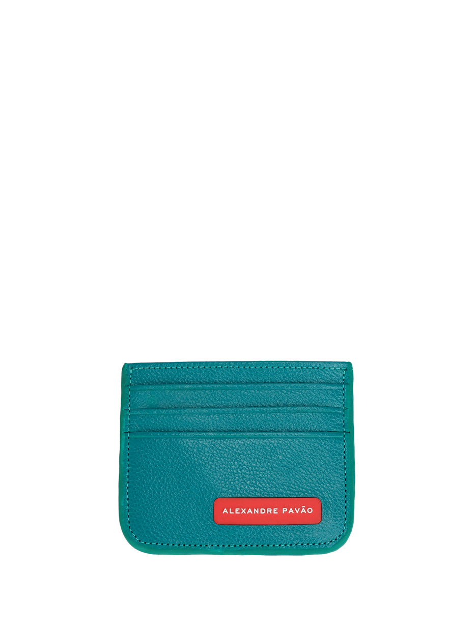 JOHN LEATHER CARD HOLDER - VERDE