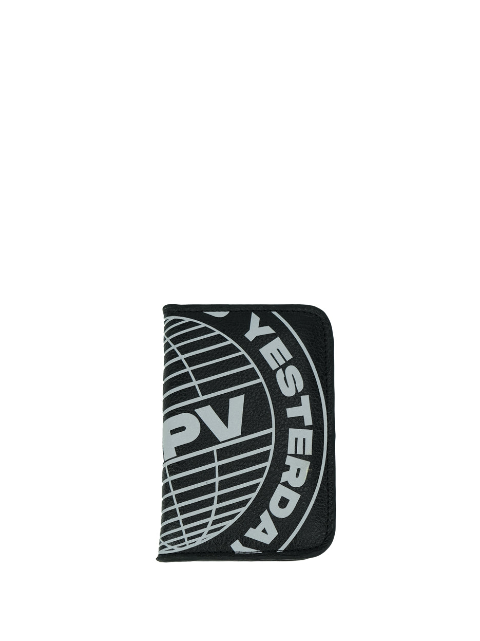 REFLECTIVE FLAP CARD HOLDER - PRETO